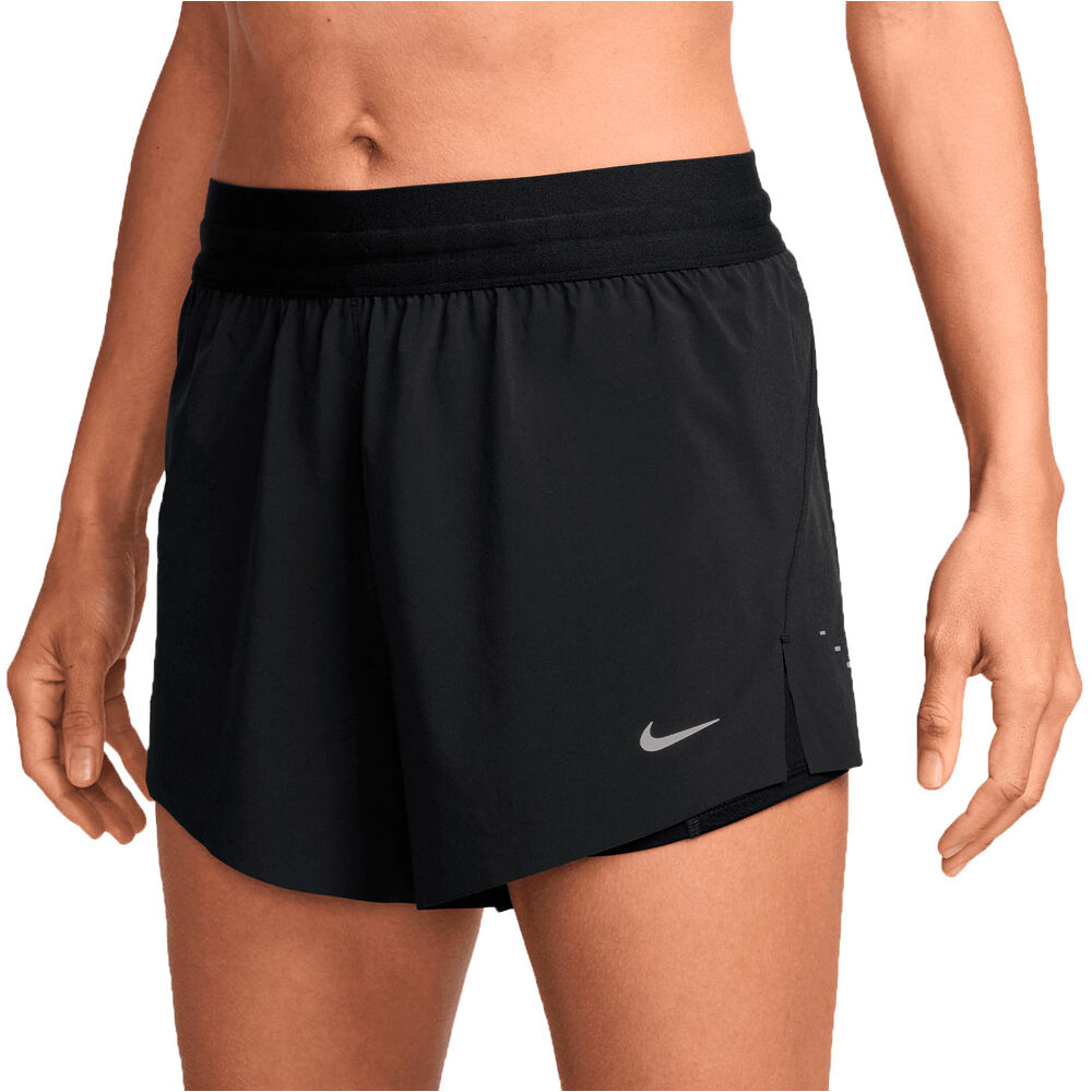 Dri-fit swift 2in1 pantalón running mujer Negro (M)