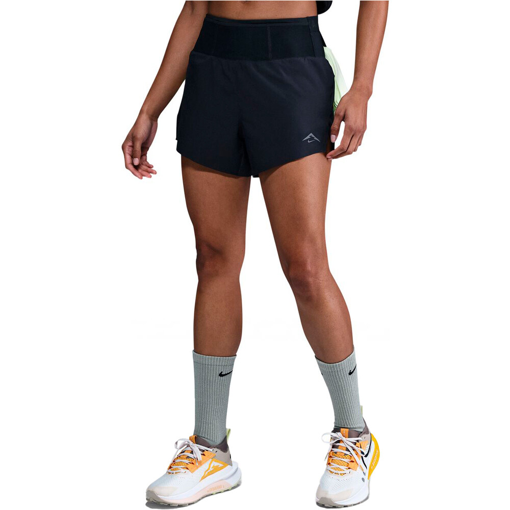 Dri-fit trail pantalones cortos trail running mujer Negro (XL)