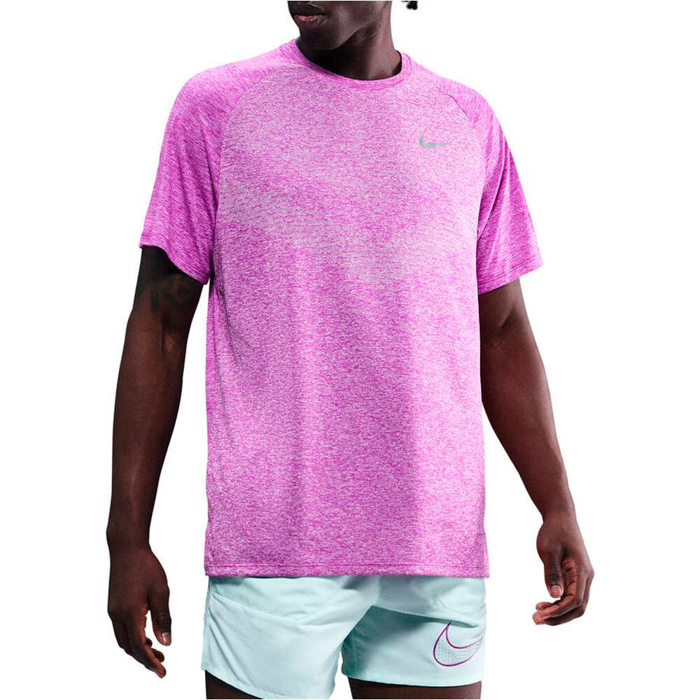 Dri-fit adv stride camiseta técnica manga corta hombre Morado (S)