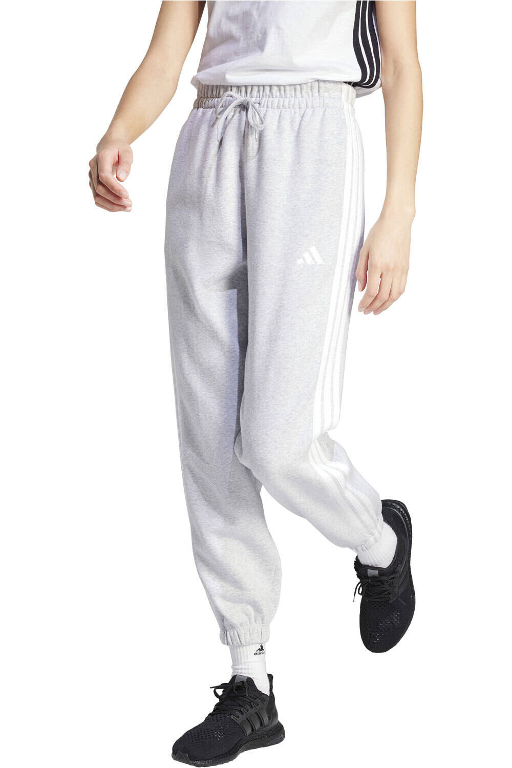 Essentials 3 stripes pantalón mujer Gris (M)