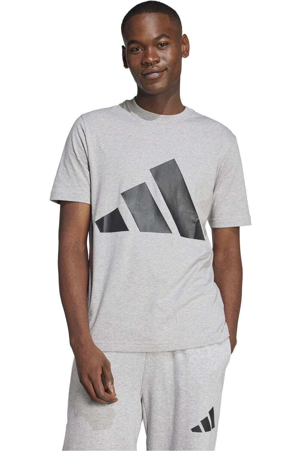 Essentials big logo camiseta manga corta hombre Gris (M)
