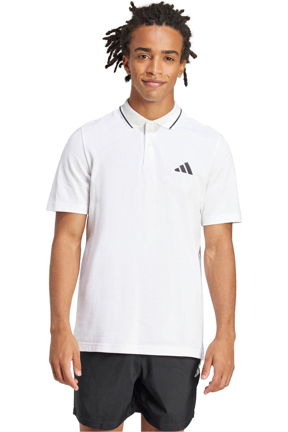 Essentials small logo pique polo manga corta hombre Blanco (S)