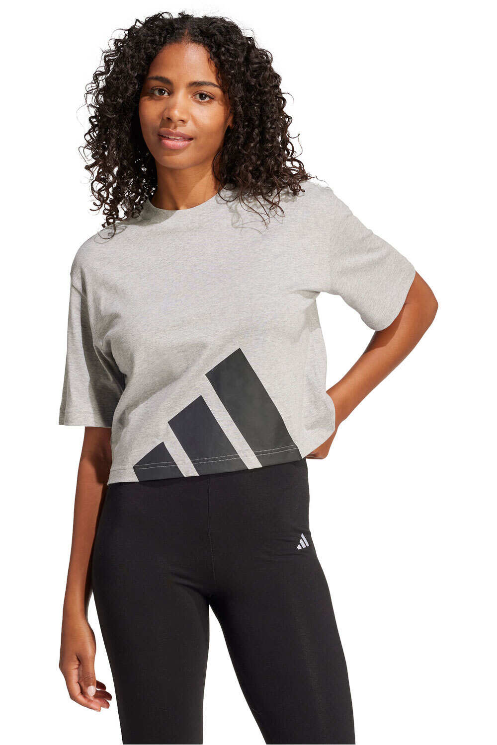 Essentials big logo boyfriend camiseta manga corta mujer Gris (XS)