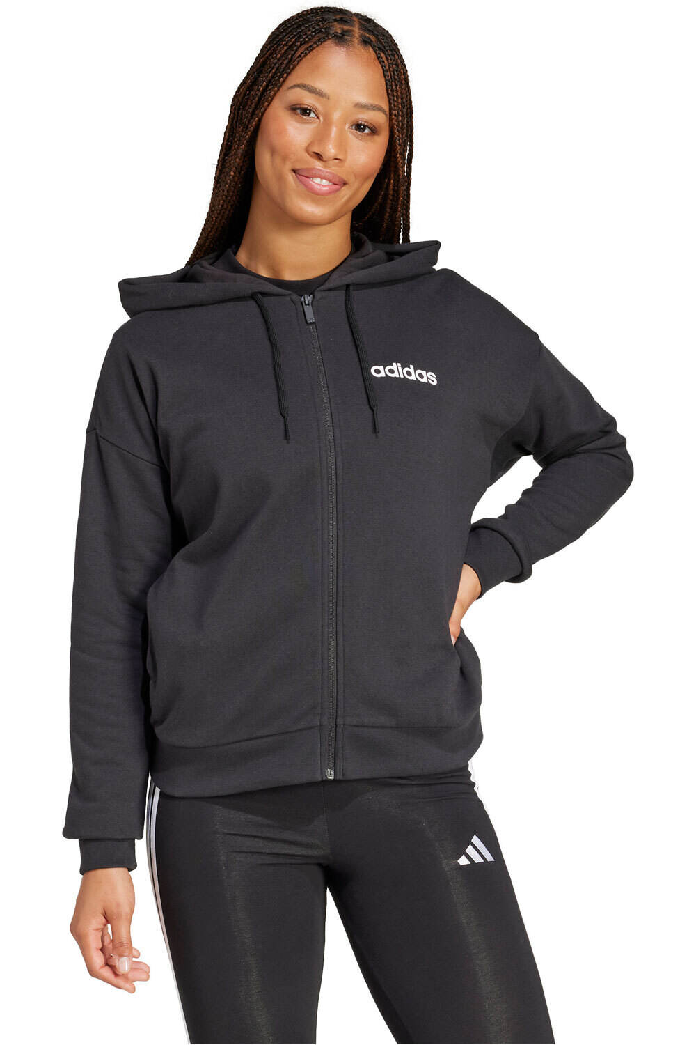 Essentials linear sudadera mujer Negro (S)