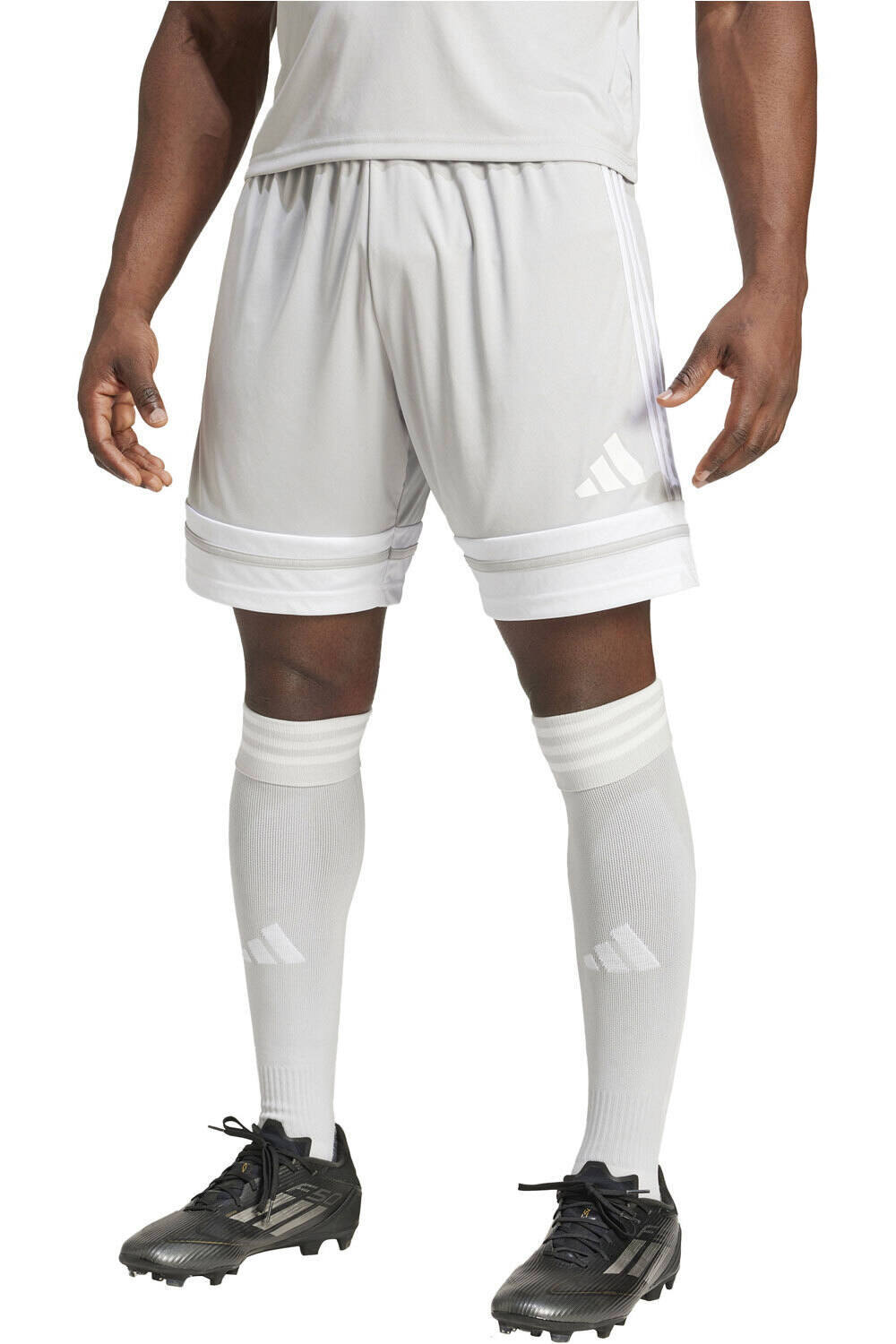 Squadra25 pantalones cortos futbol Gris (XS)