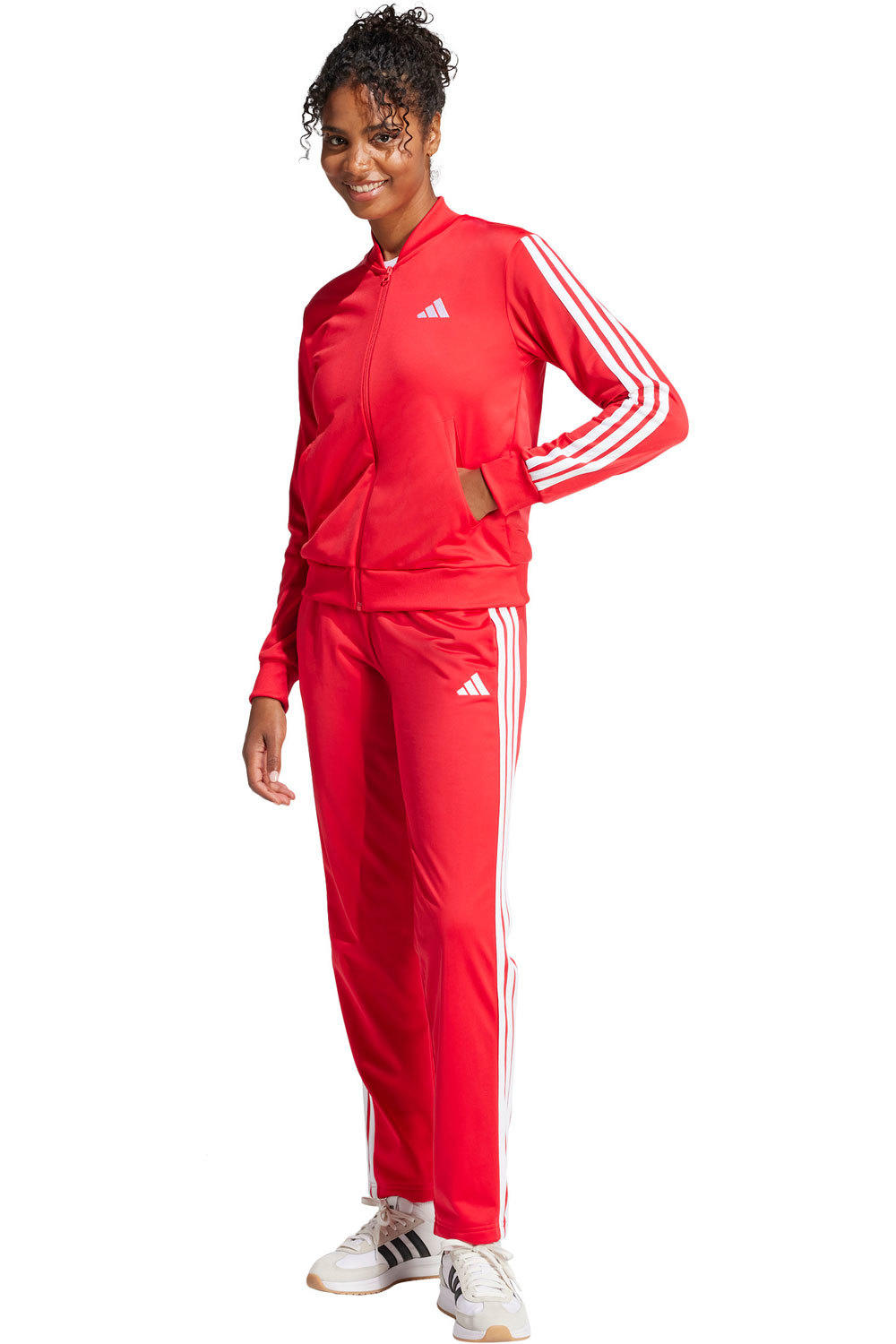 Essentials 3-stripes chándal mujer Rosa (XXL)