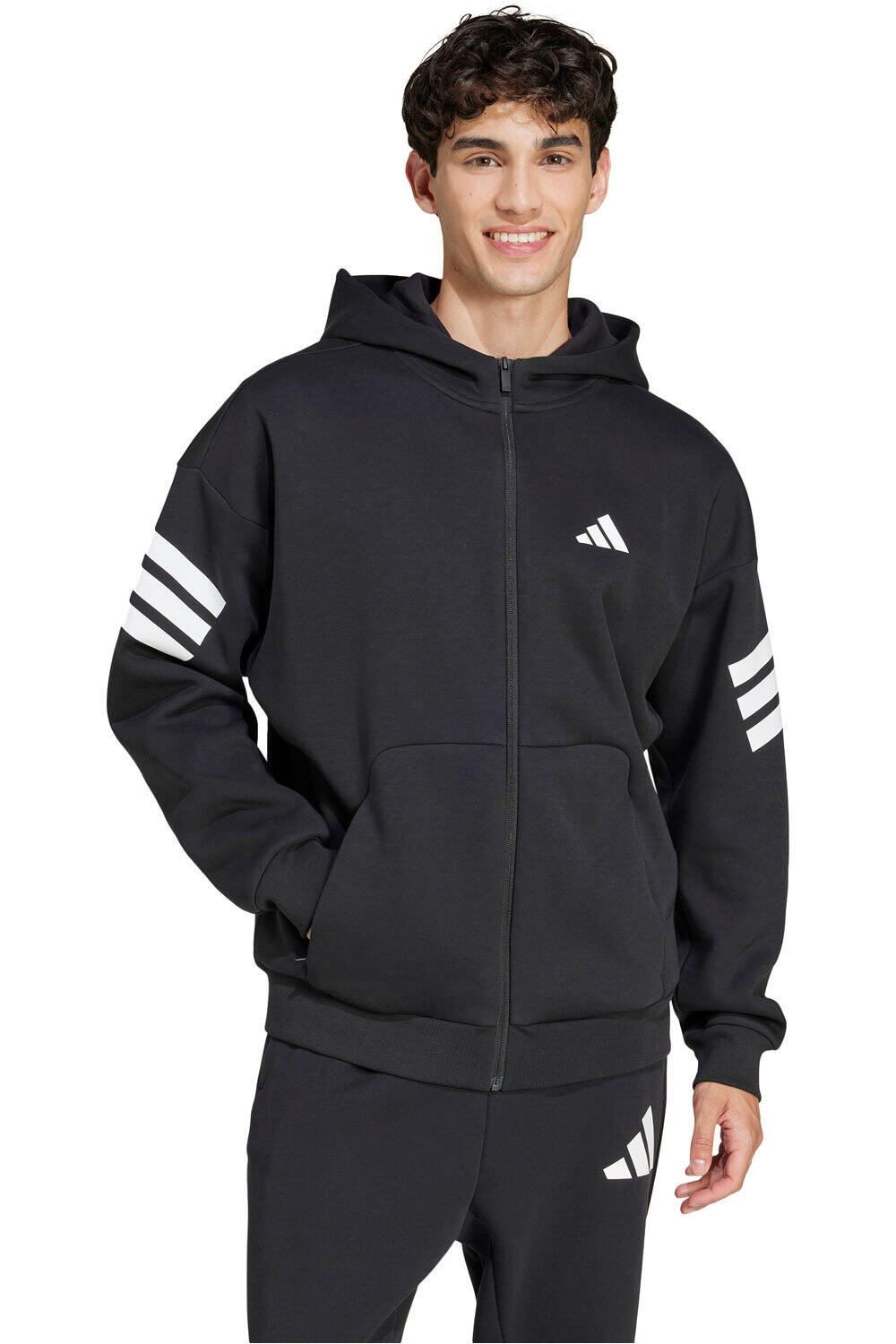 Future icons 3 stripes sudadera hombre Negro (M)