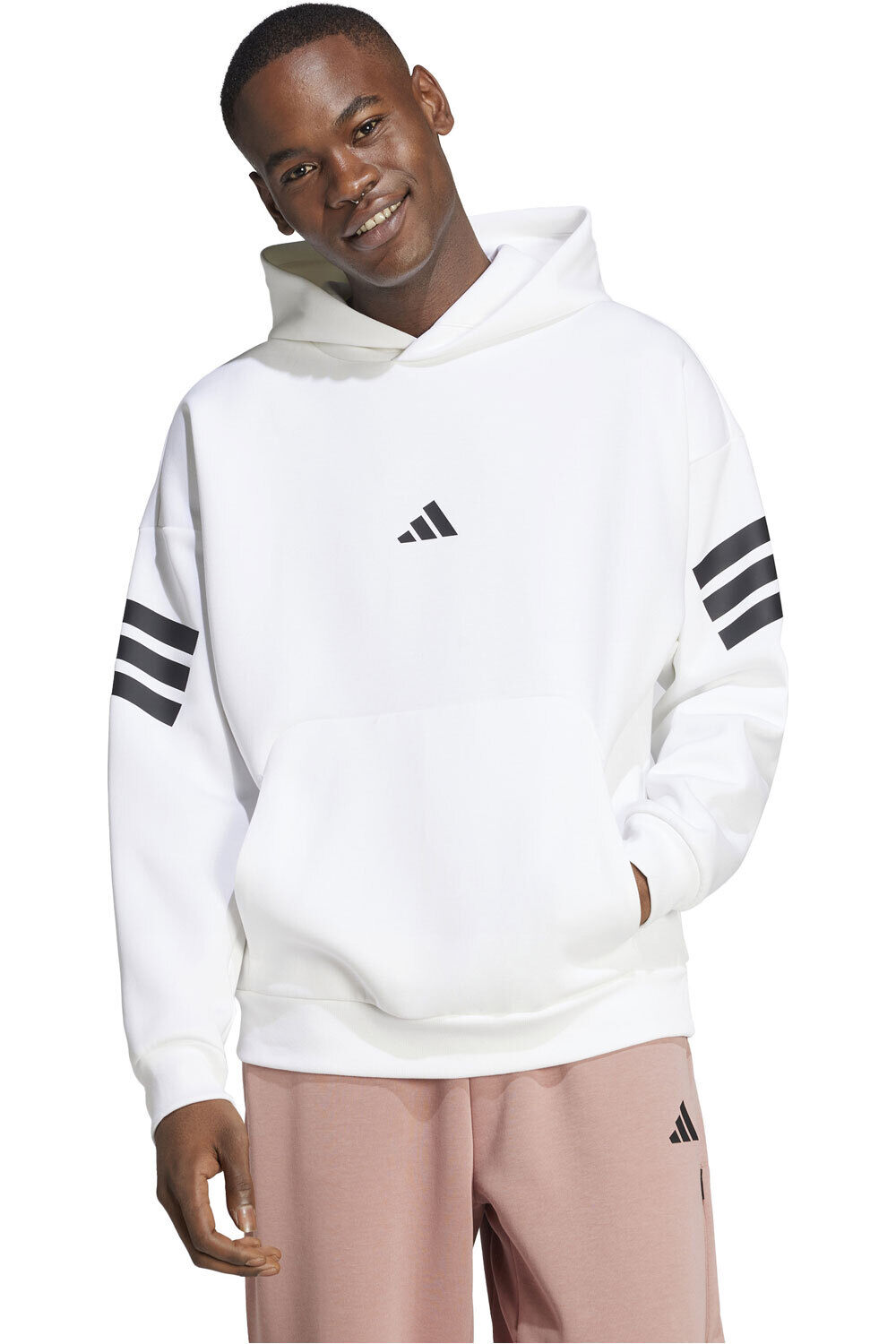 Future icons 3 stripes sudadera hombre Blanco (XL)