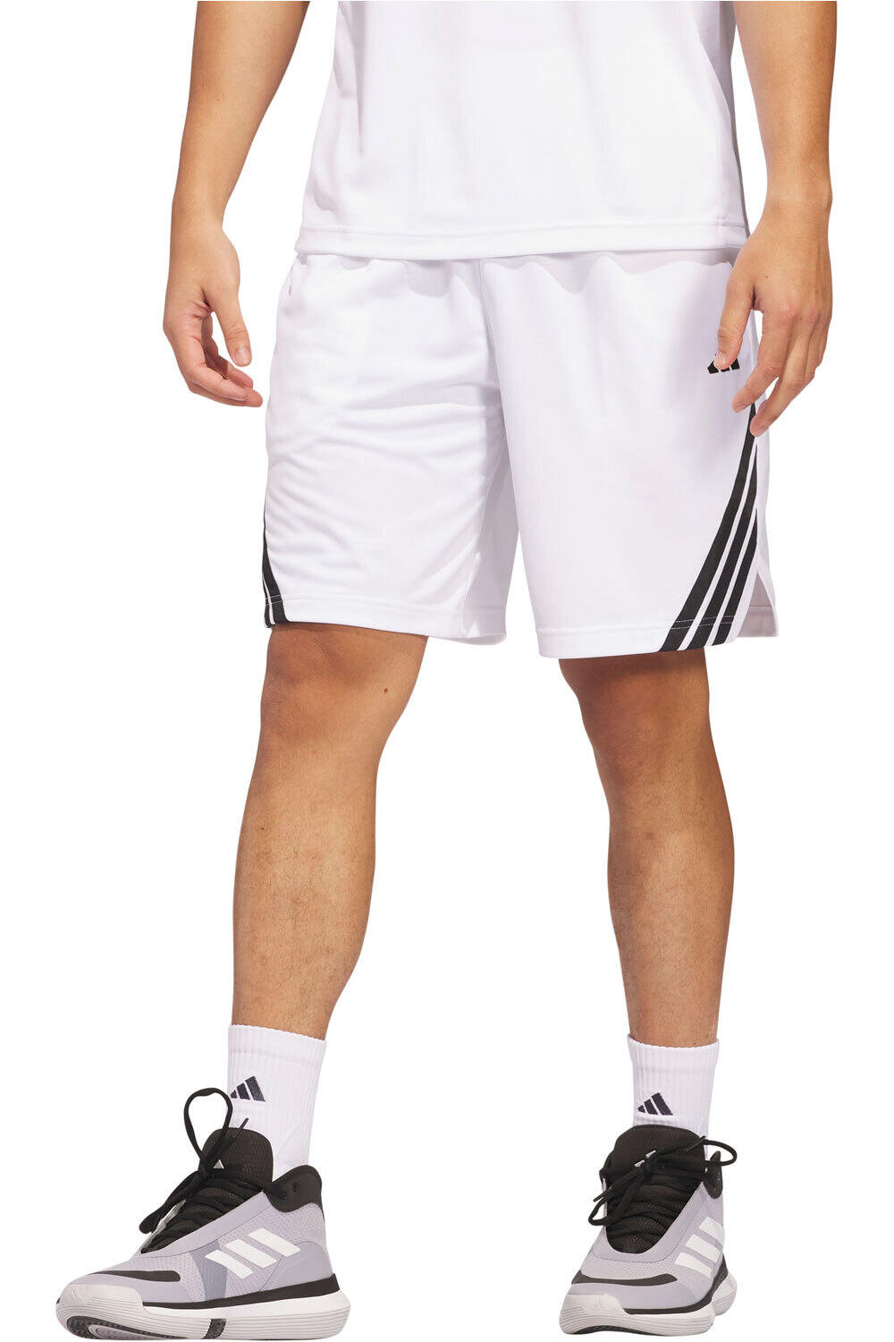 Legends 3 stripes pantalón baloncesto Blanco (XS)