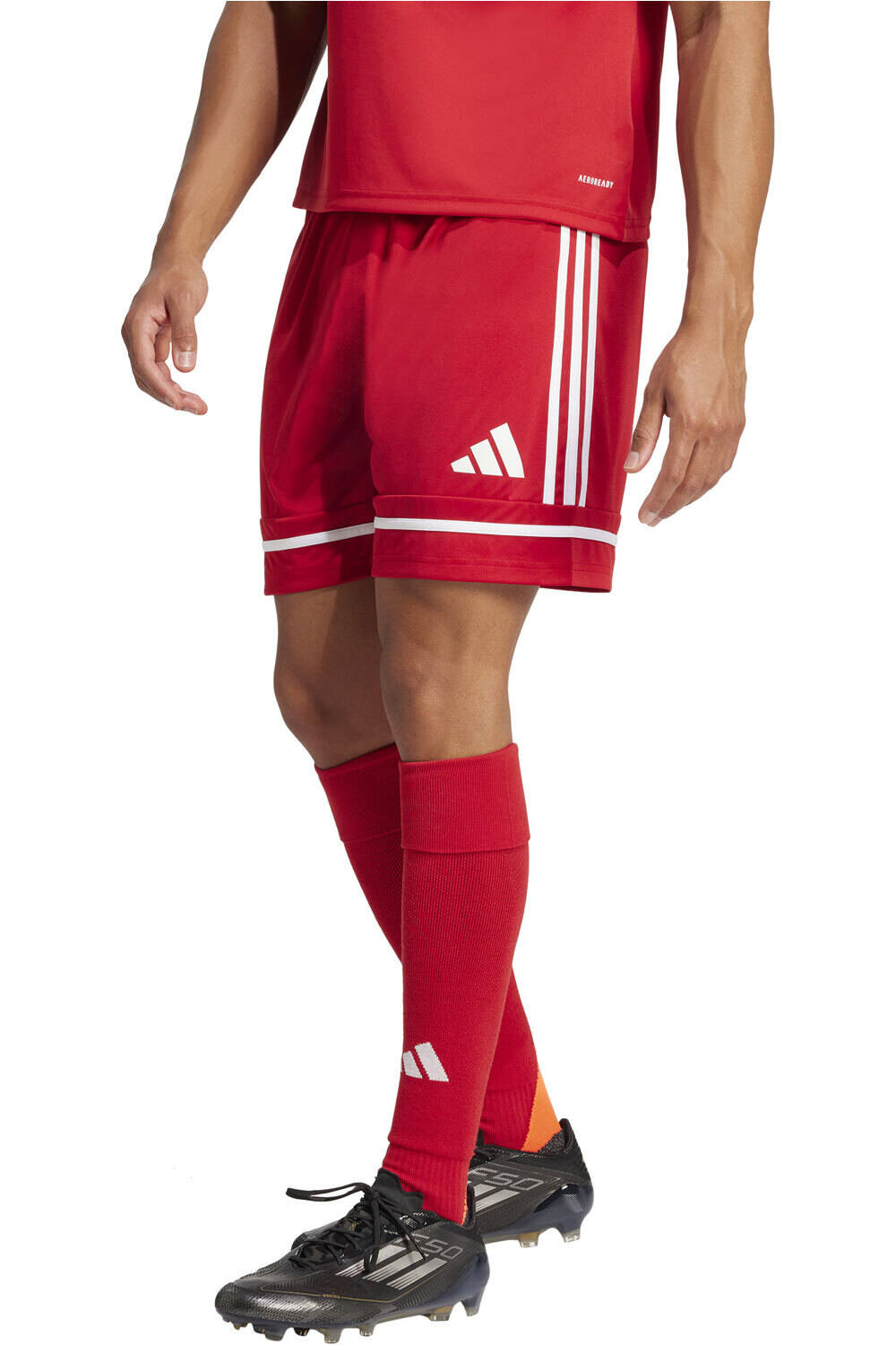 Squadra25 pantalones cortos futbol Rojo (XXL)