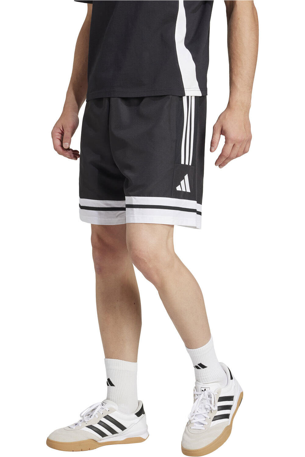 Squadra25 downtime pantalones cortos futbol Negro (M)