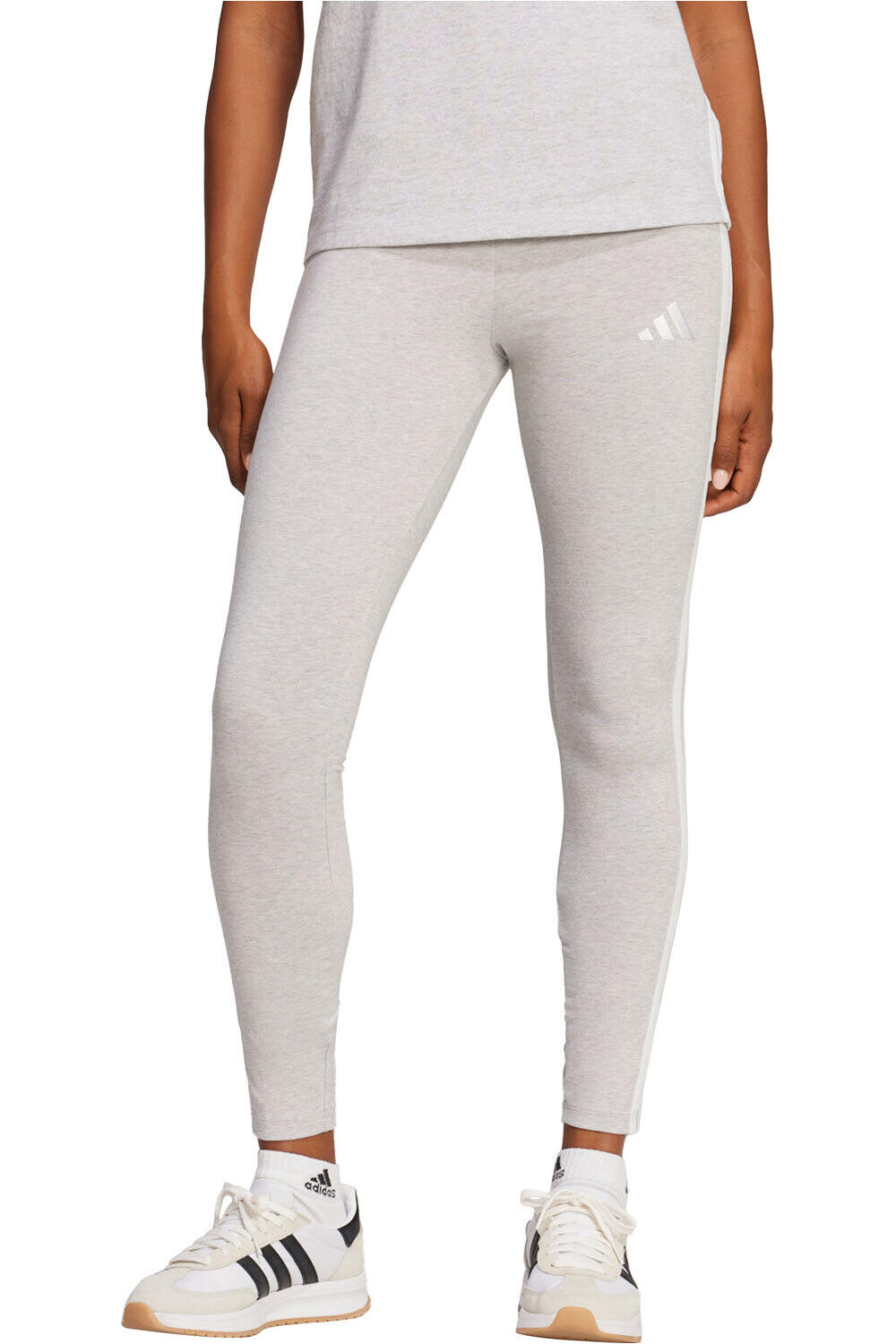 Essentials 3 stripes pantalón mujer Gris (XL)