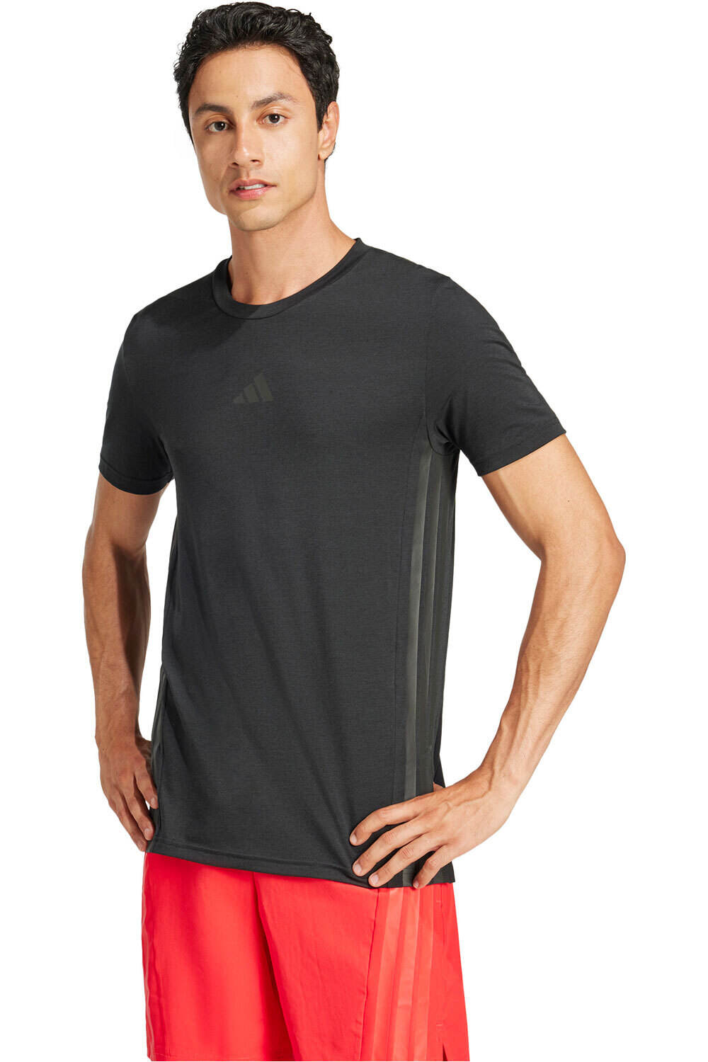 Adidas Hombre Negro D4t 3 Stripes Camiseta Fitness Xl