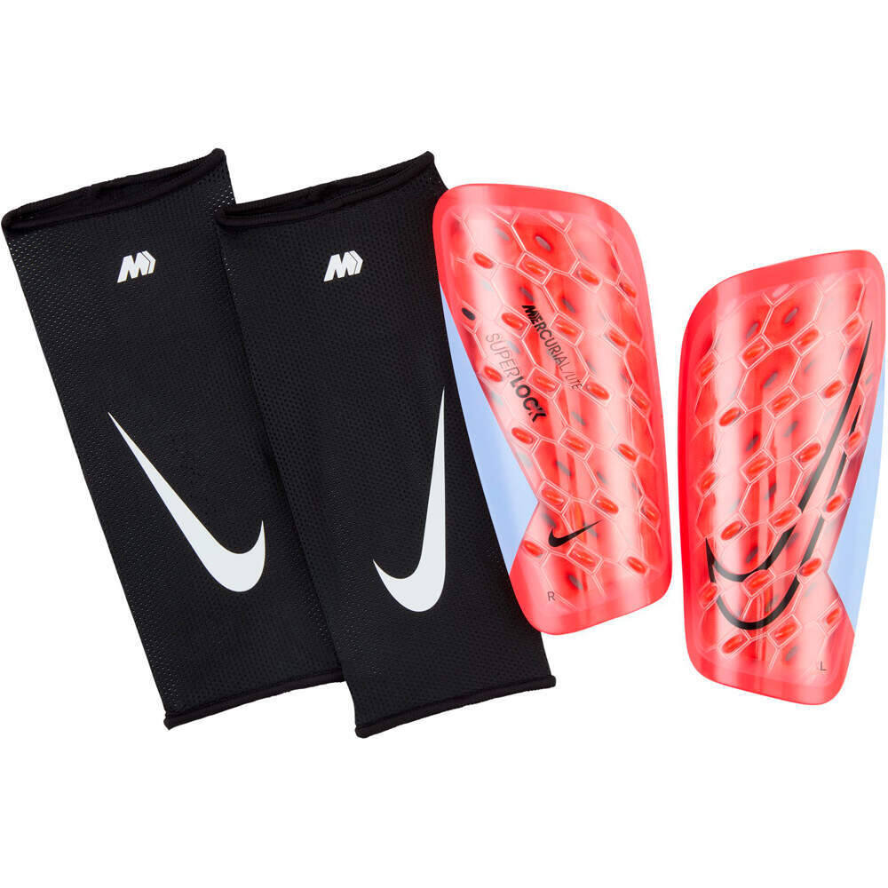 Mercurial lite superlock espinilleras Rojo (L)