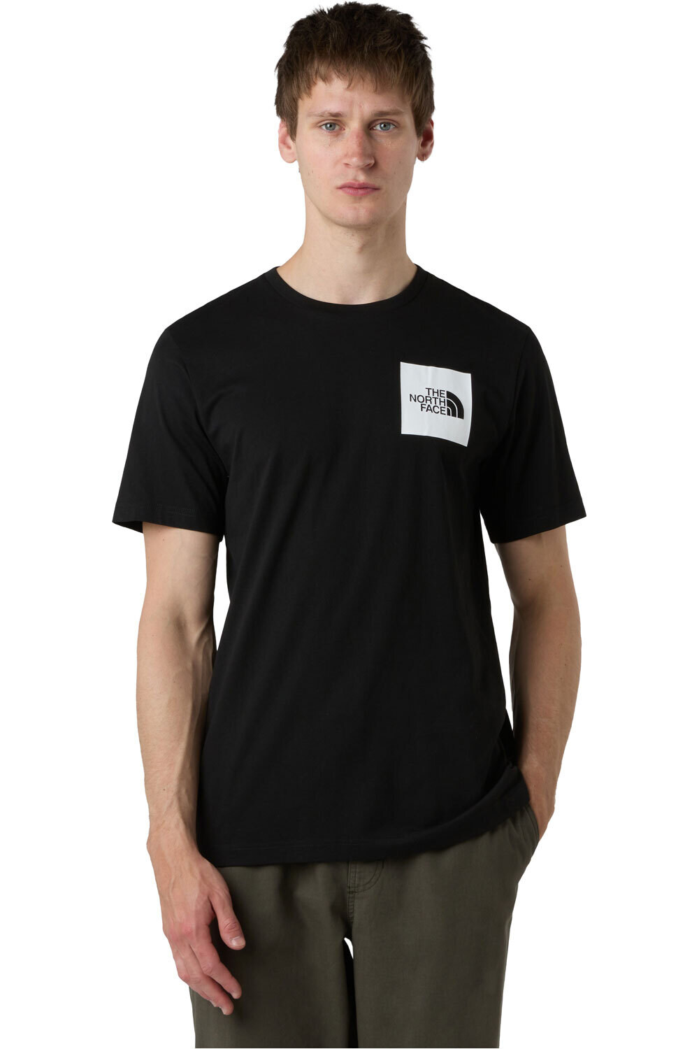 Fine camiseta manga corta hombre Negro (L)