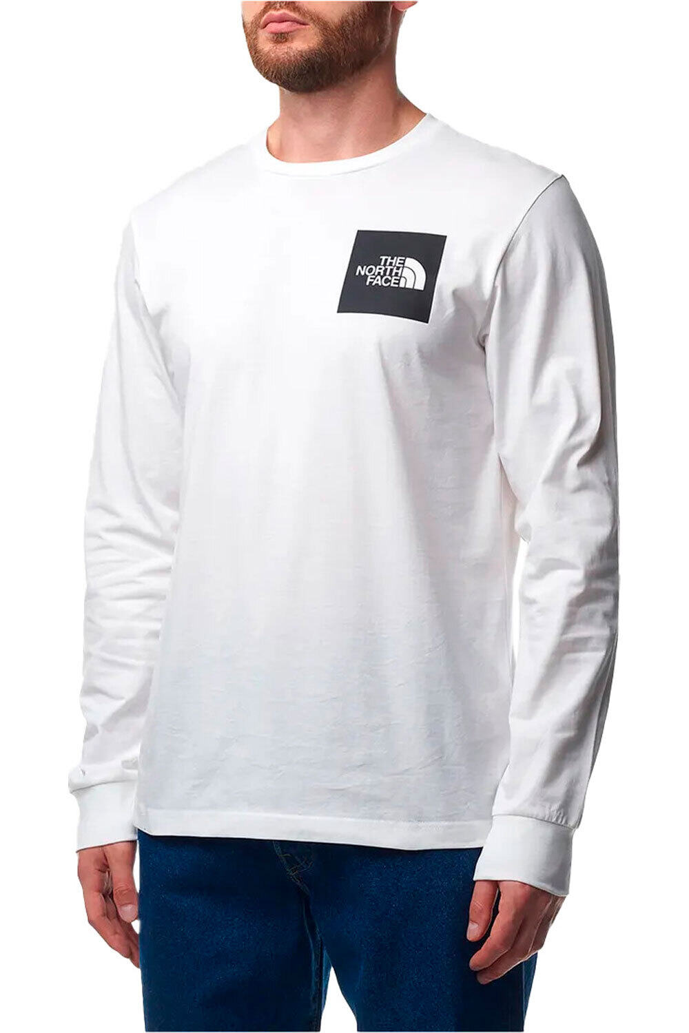 Fine camiseta manga larga hombre Blanco (M)