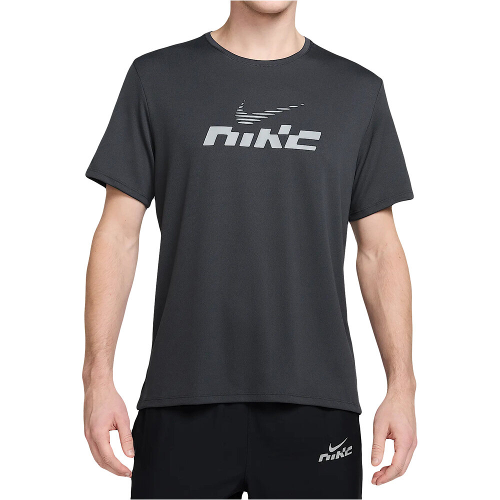 Dri-fit uv miler camiseta técnica manga corta hombre Gris (L)