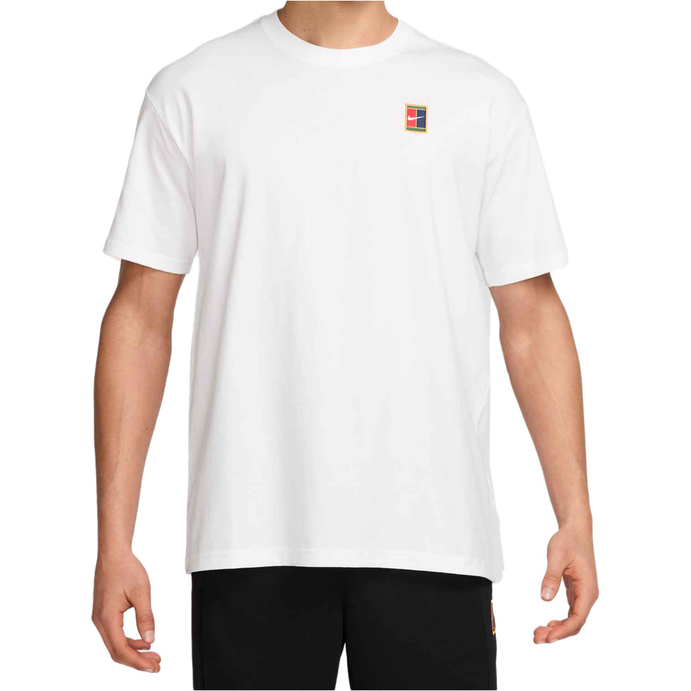 Dri-fit court camiseta tenis manga corta hombre Blanco (XL)