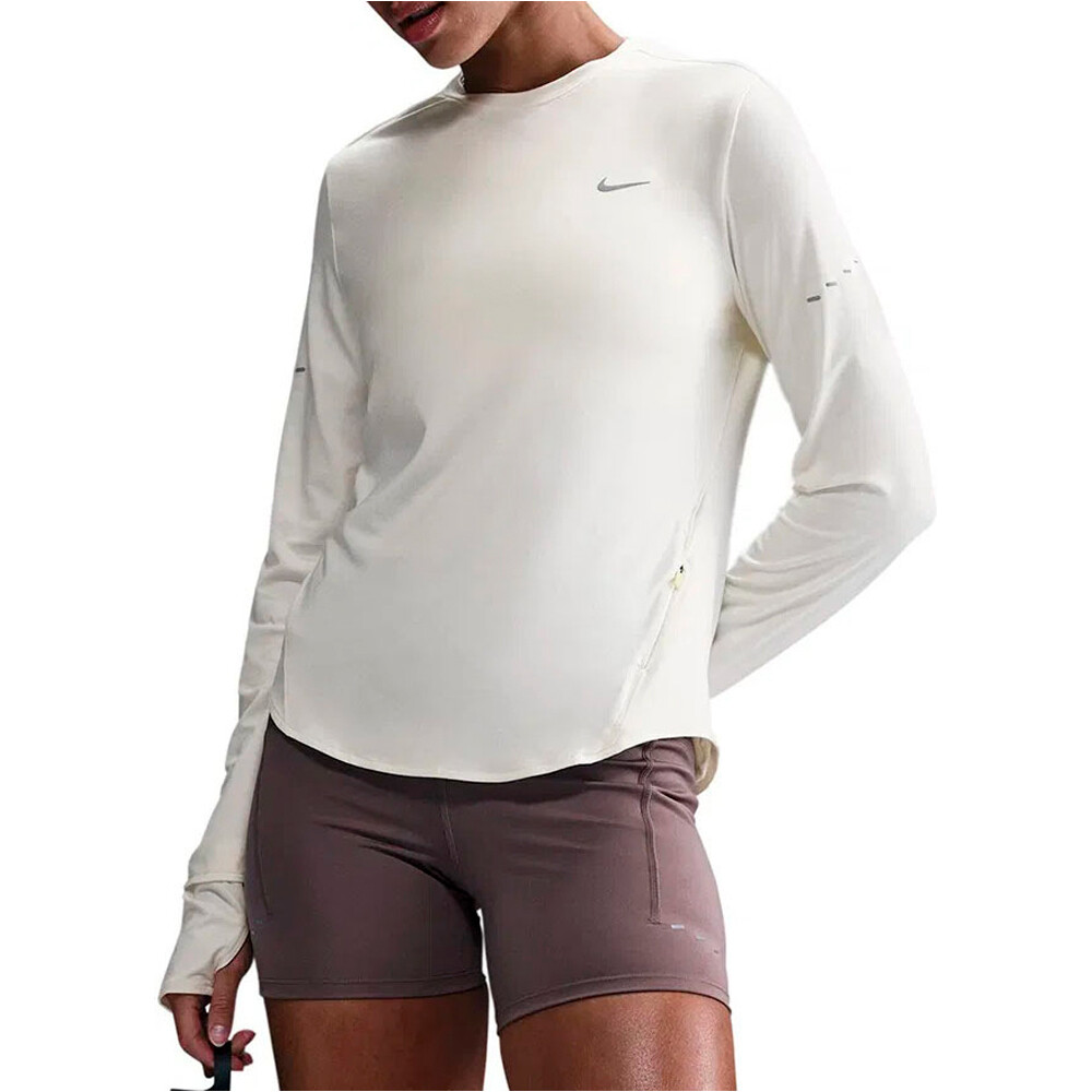 Dri-fit swift uv camiseta técnica manga larga mujer Blanco (L)