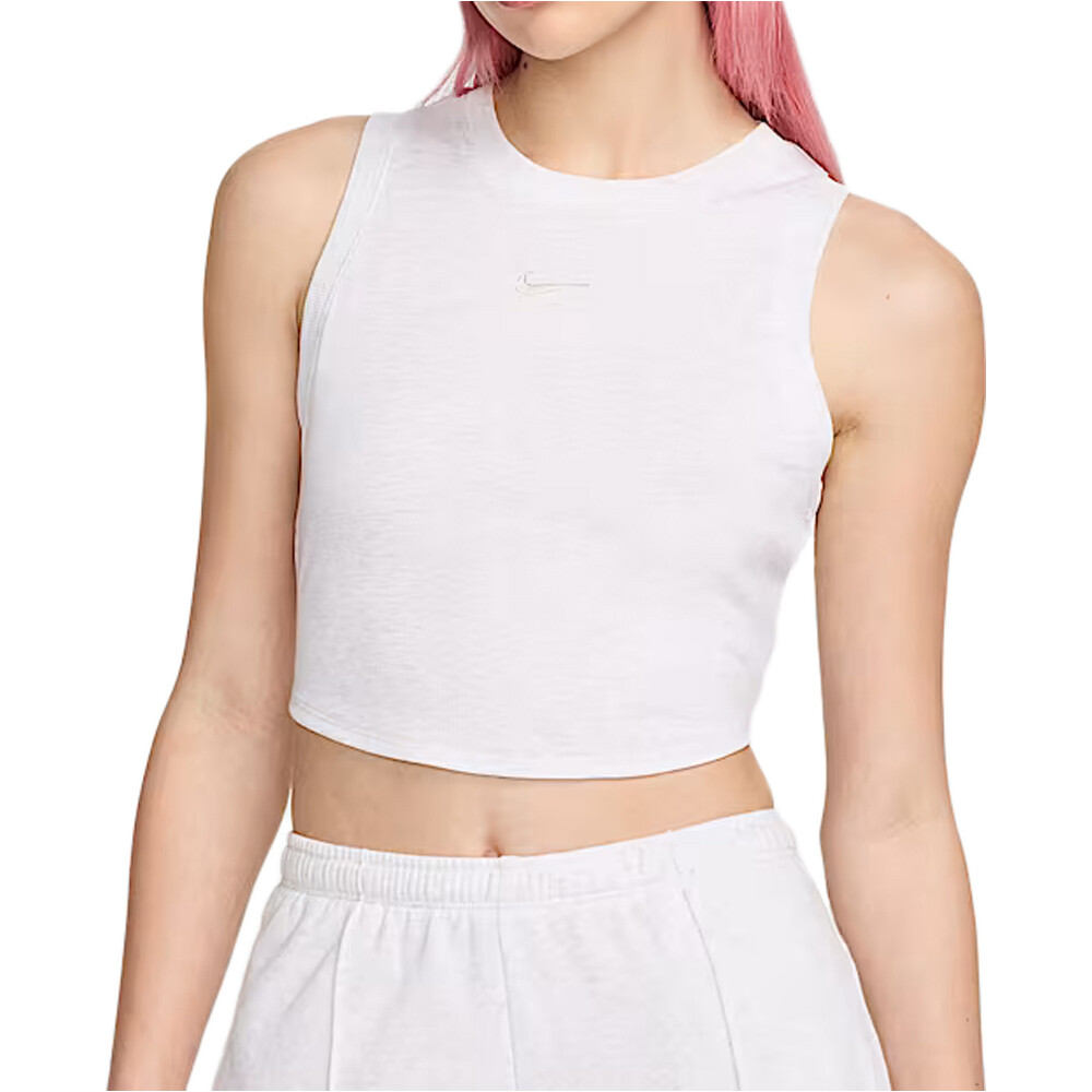 Sportswear chill knit camiseta tirantes mujer Blanco (M)