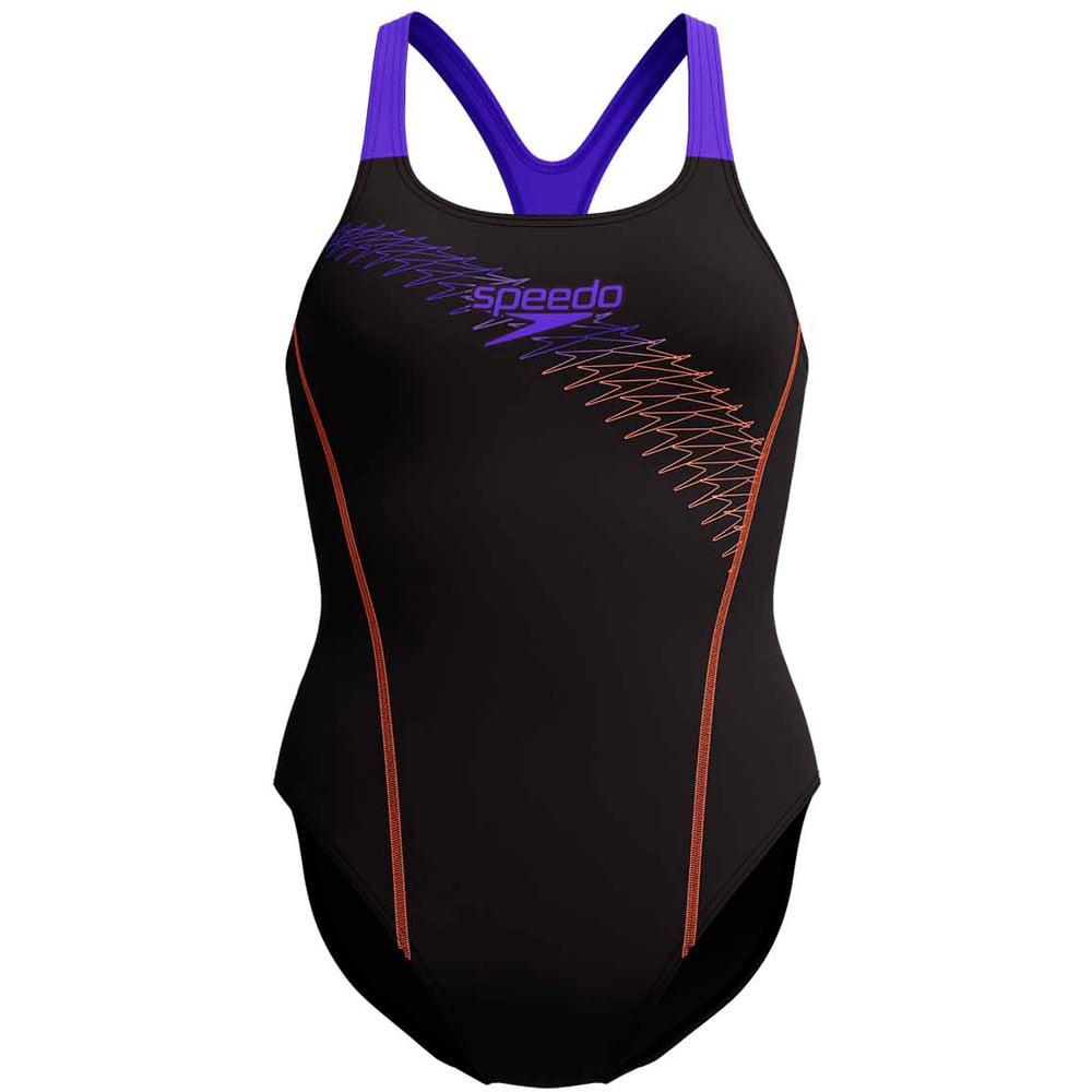 Medley logo 1 piece bañador natación mujer Negro (38)