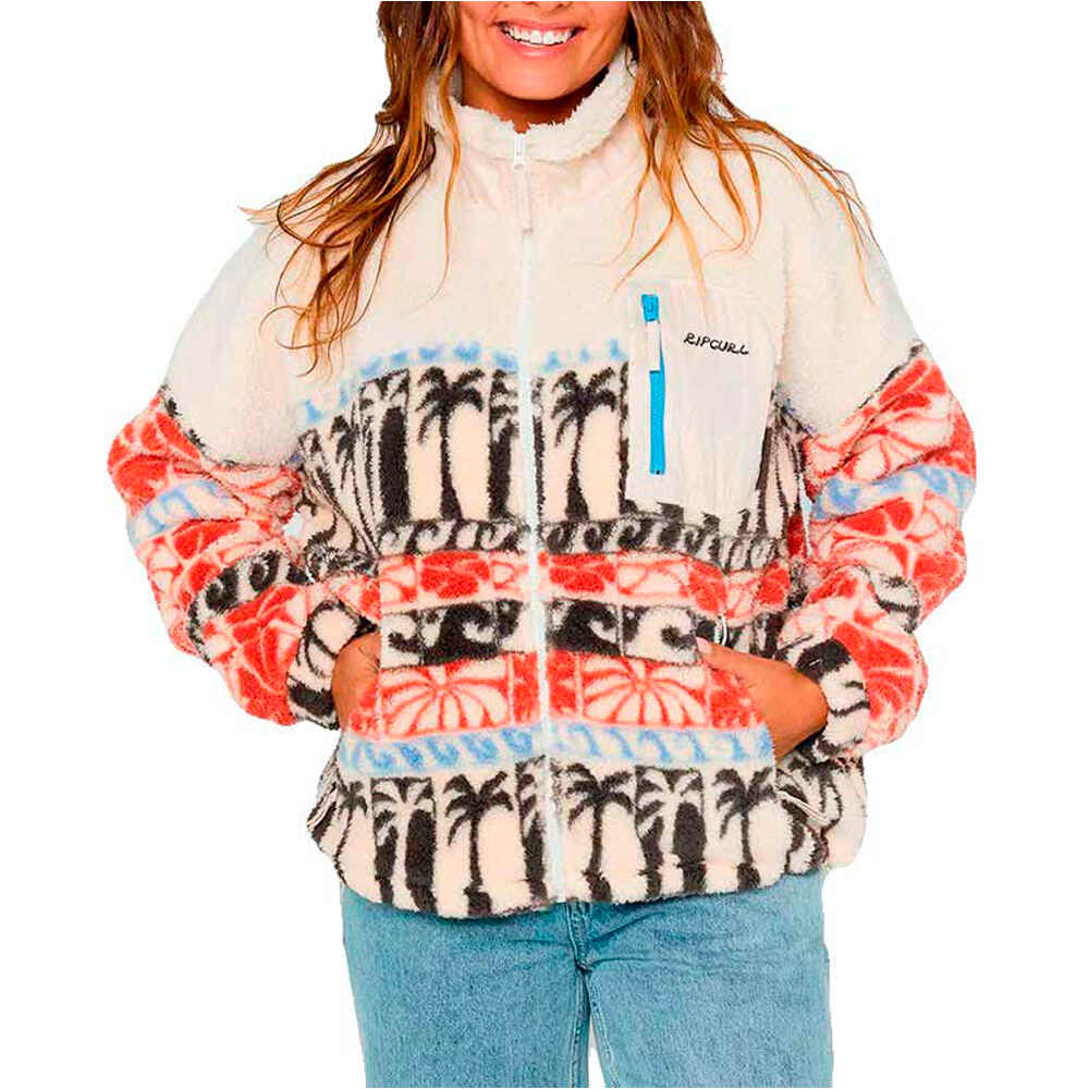 Oceanic zip thru polar polar mujer Beige (XS)