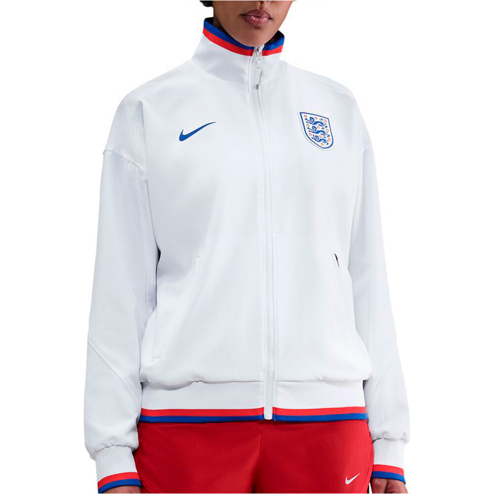 Inglaterra euro femenina 2025 prematch chubasqueros y chaquetones entrenamiento fútbol Blanco (L)