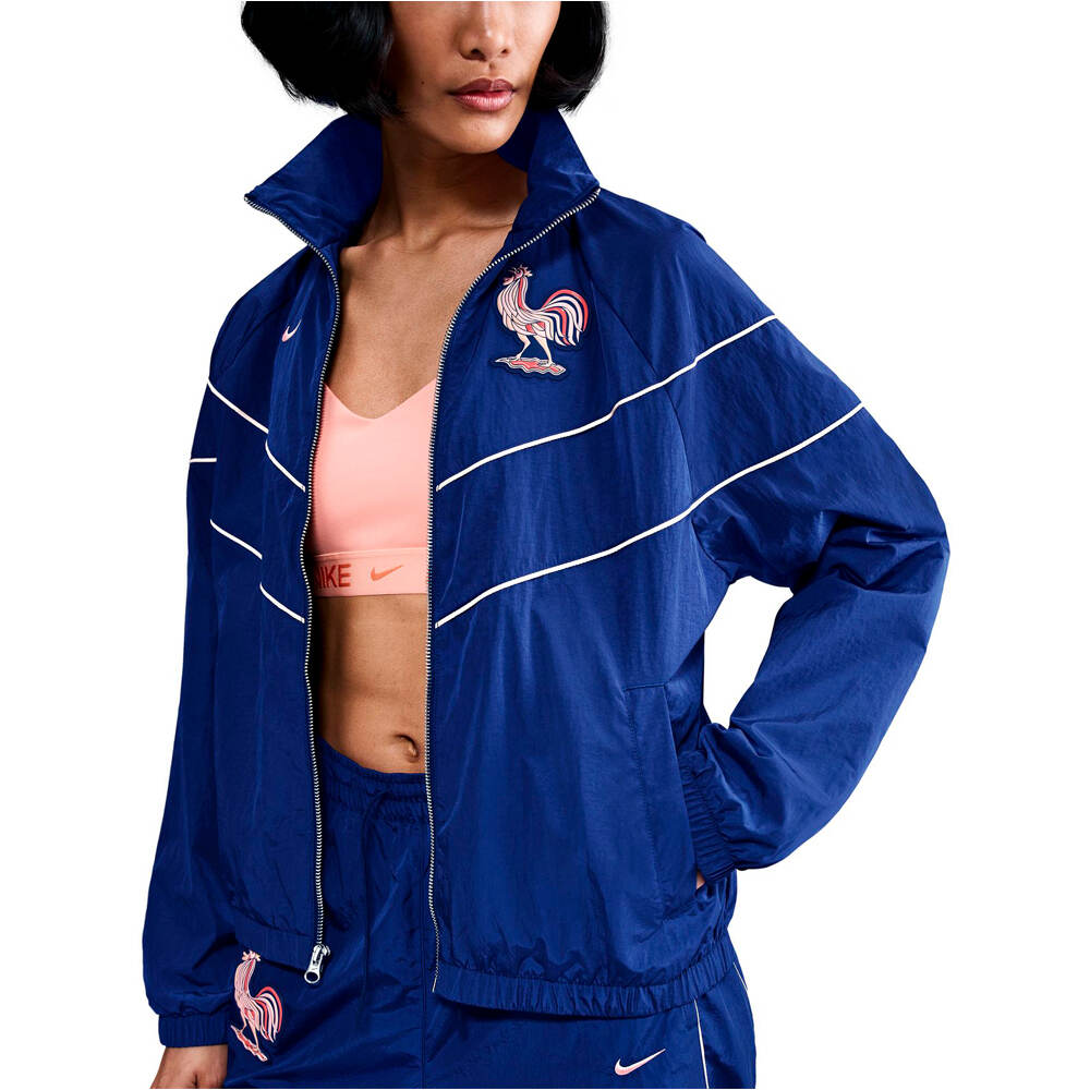 Francia mujer sudadera entrenamiento fútbol Azul (L)