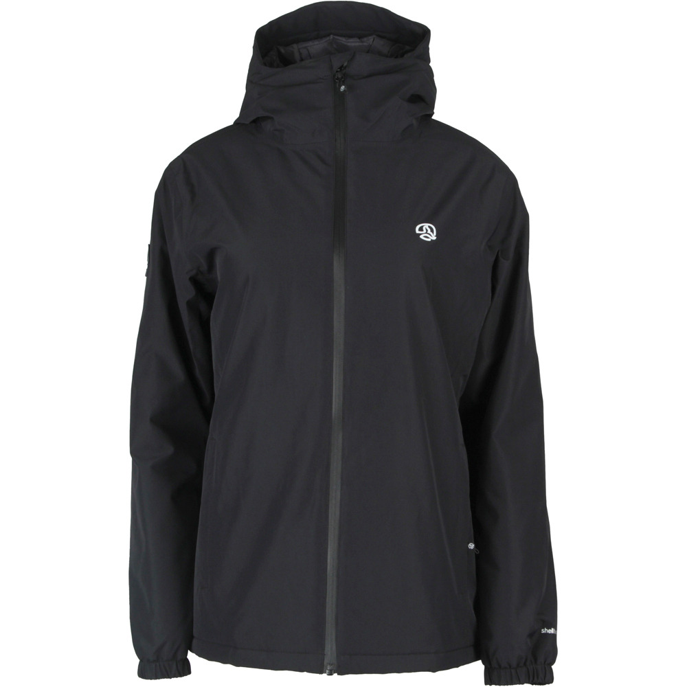 Qafa chaqueta impermeable insulada mujer Negro (L)