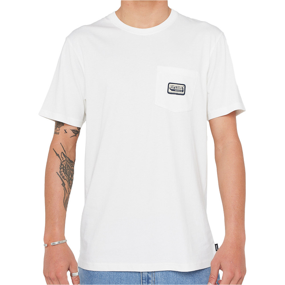 Sportline badge camiseta manga corta hombre Blanco (XL)