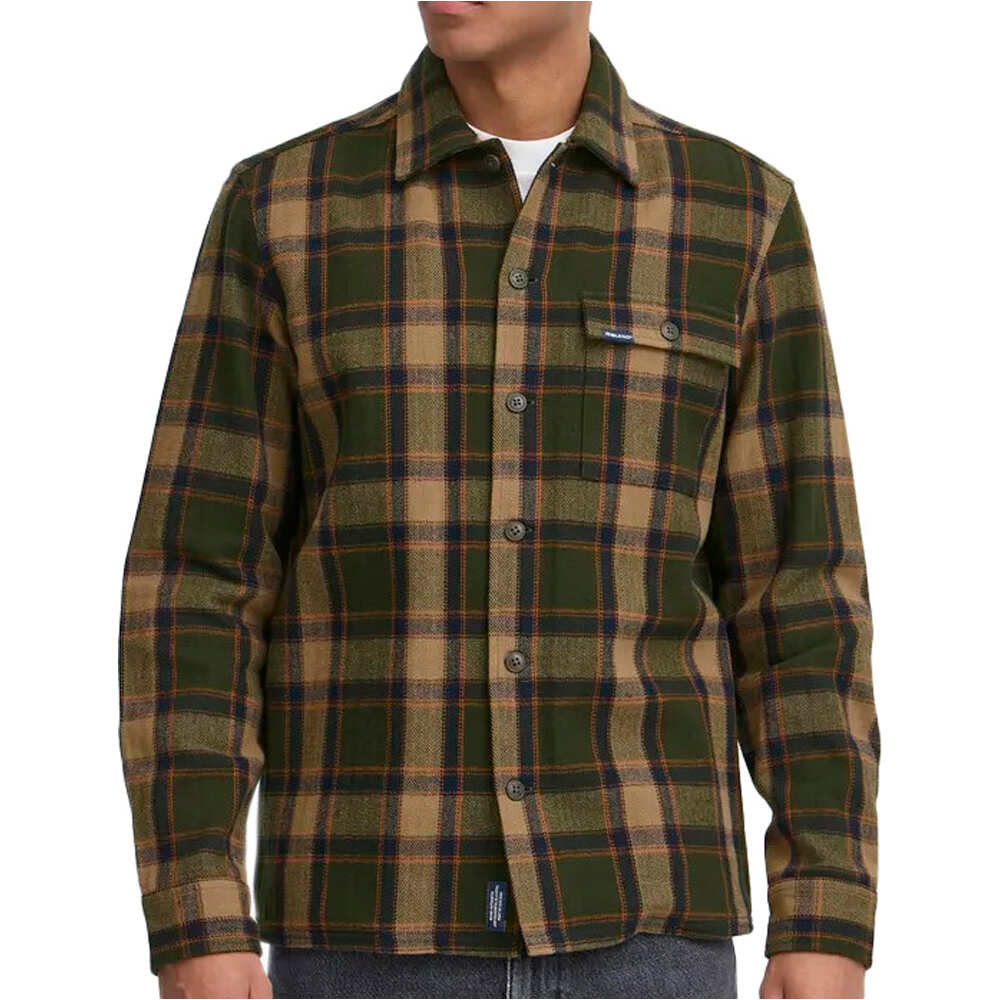 Blend overshirt camisa manga larga hombre