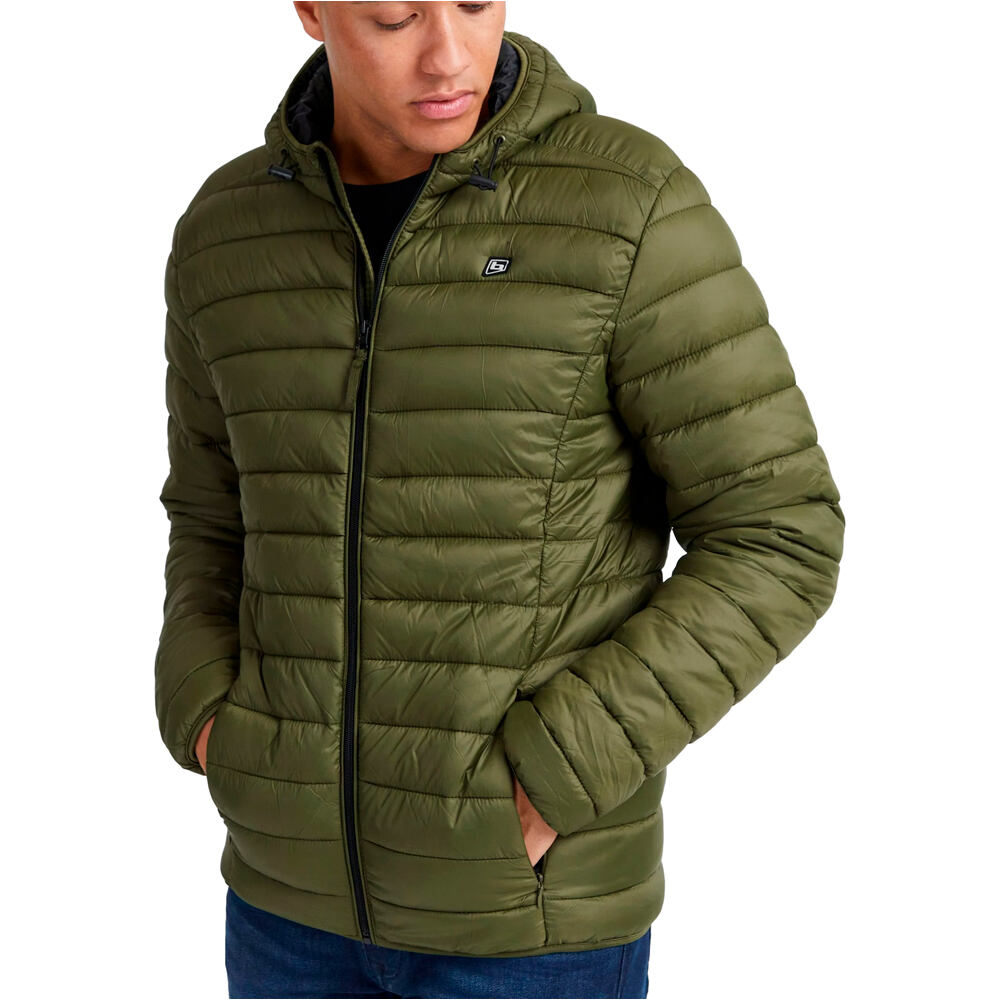Bhromsey jacket con capucha chaquetas hombre Verde (S)