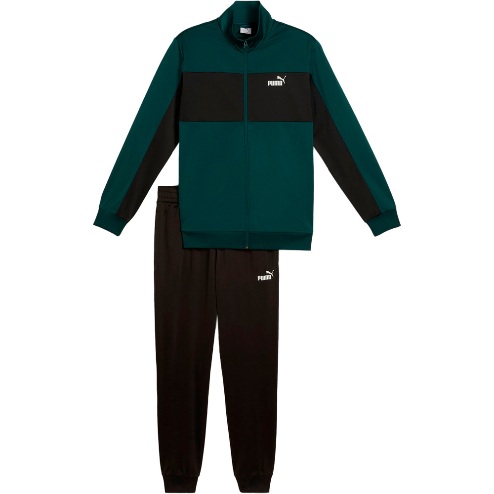 Poly colorblock chándal hombre Verde (M)