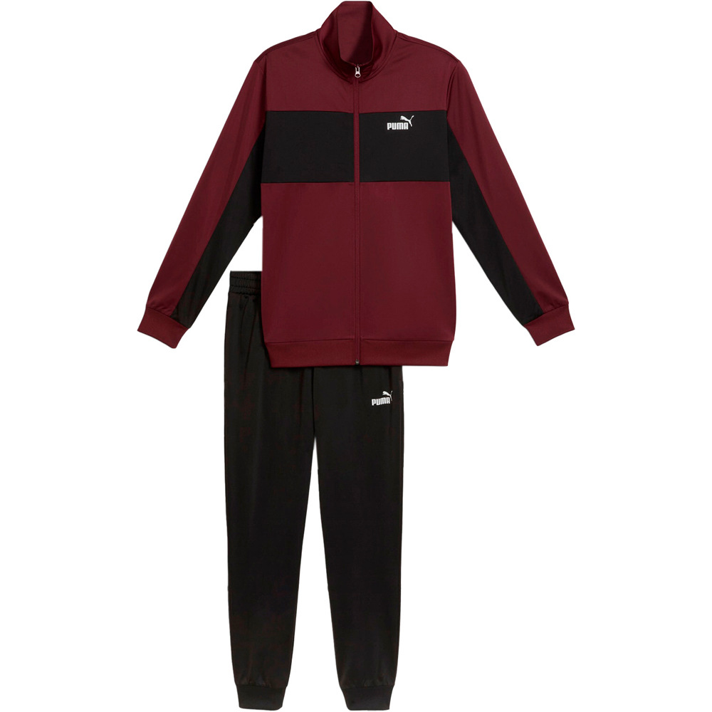 Poly colorblock chándal hombre Granate (XXL)