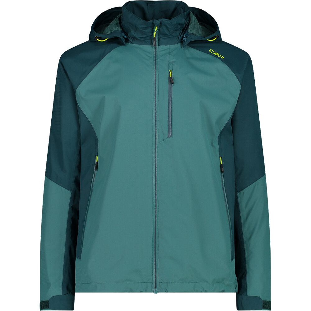 Man jacket zip hood chaqueta impermeable hombre Verde (56)