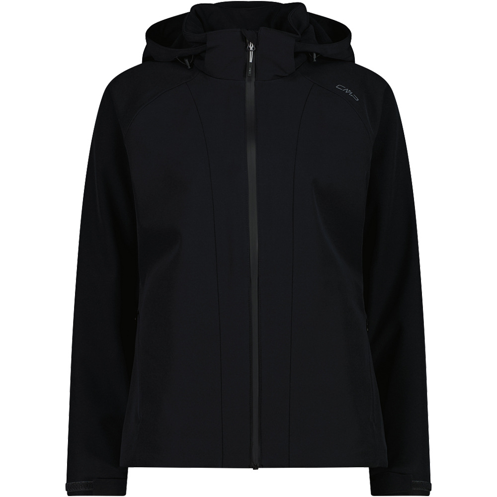 Woman jacket zip hood chaqueta impermeable mujer Gris (42)