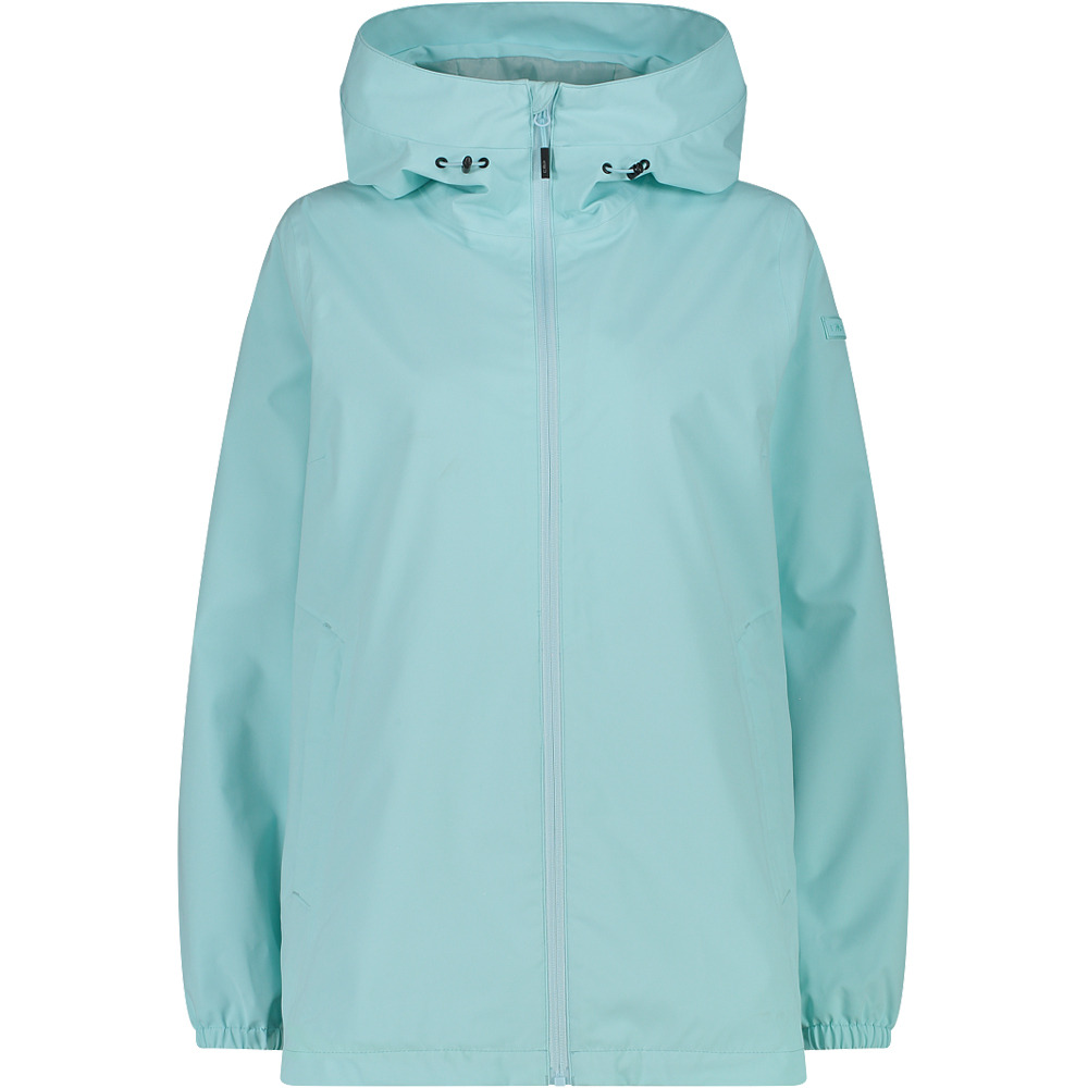 Woman jacket fix hood chaqueta impermeable insulada mujer Verde (40)