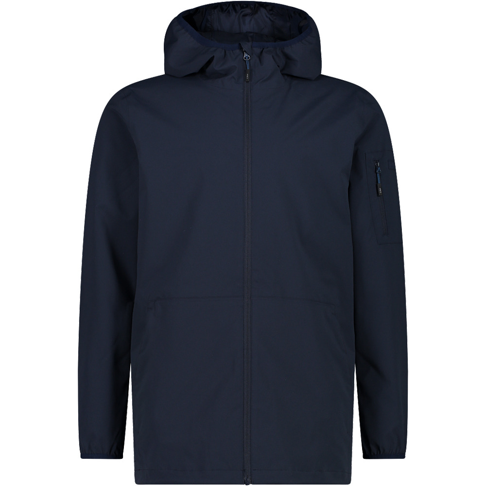 Man parka fix hood chaqueta impermeable hombre Marino (54)