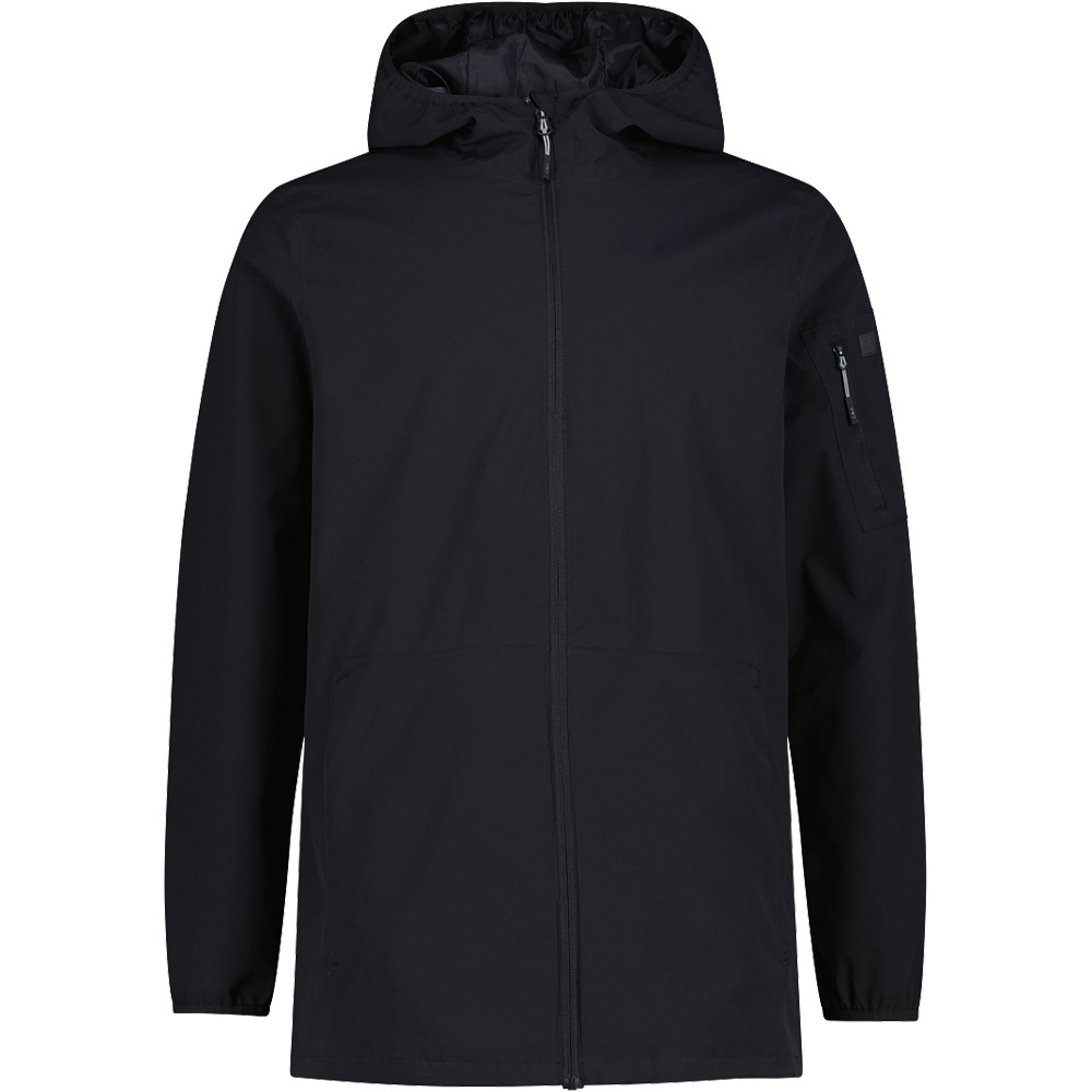 Man parka fix hood chaqueta impermeable hombre Gris (50)