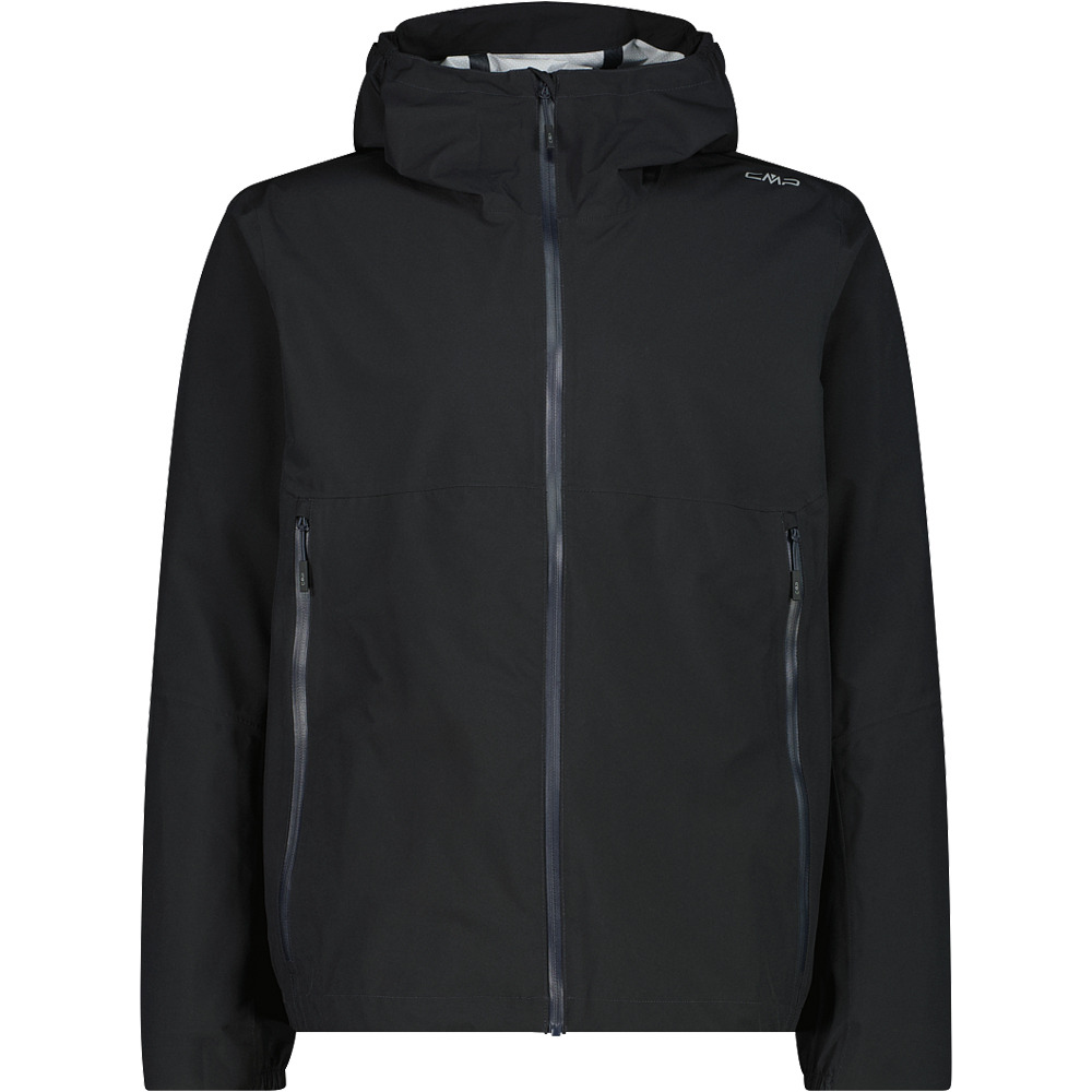 Man jacket fix hood chaqueta impermeable hombre Gris (52)