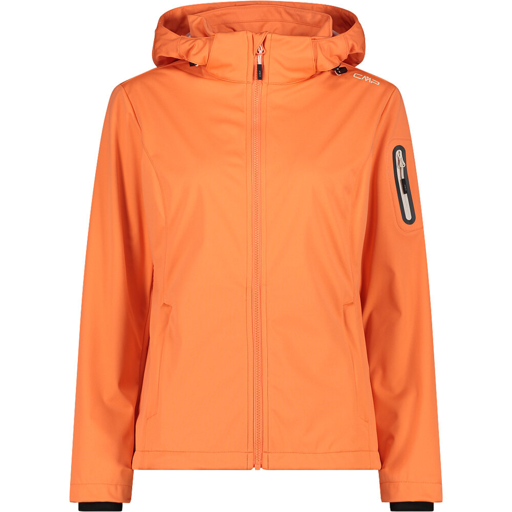 Woman jacket zip hood chaqueta softshell mujer Naranja (38)