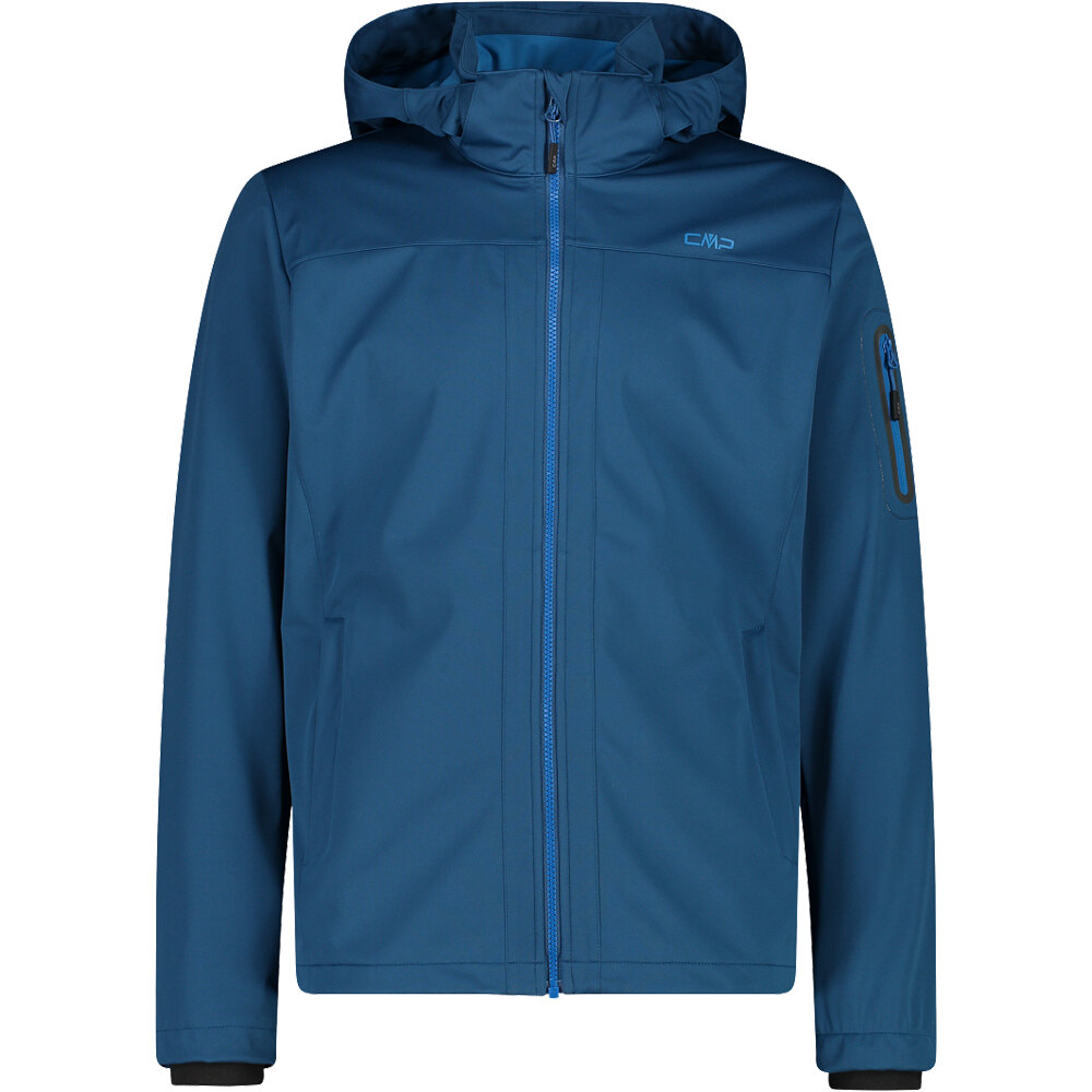 Man jacket zip hood chaqueta softshell hombre Azul (54)