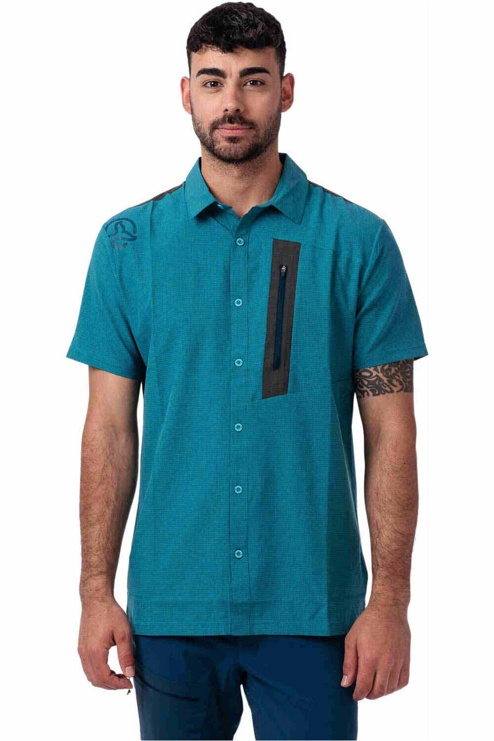 Kotni camisa montaña manga corta hombre Azul (XL)