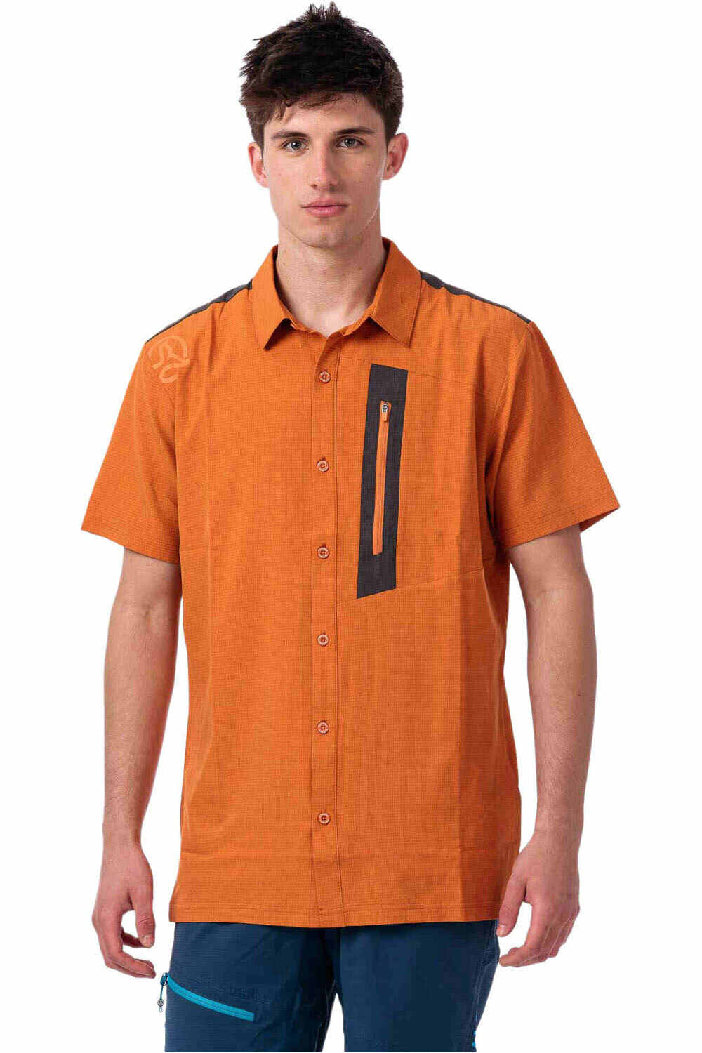 Kotni camisa montaña manga corta hombre Naranja (L)