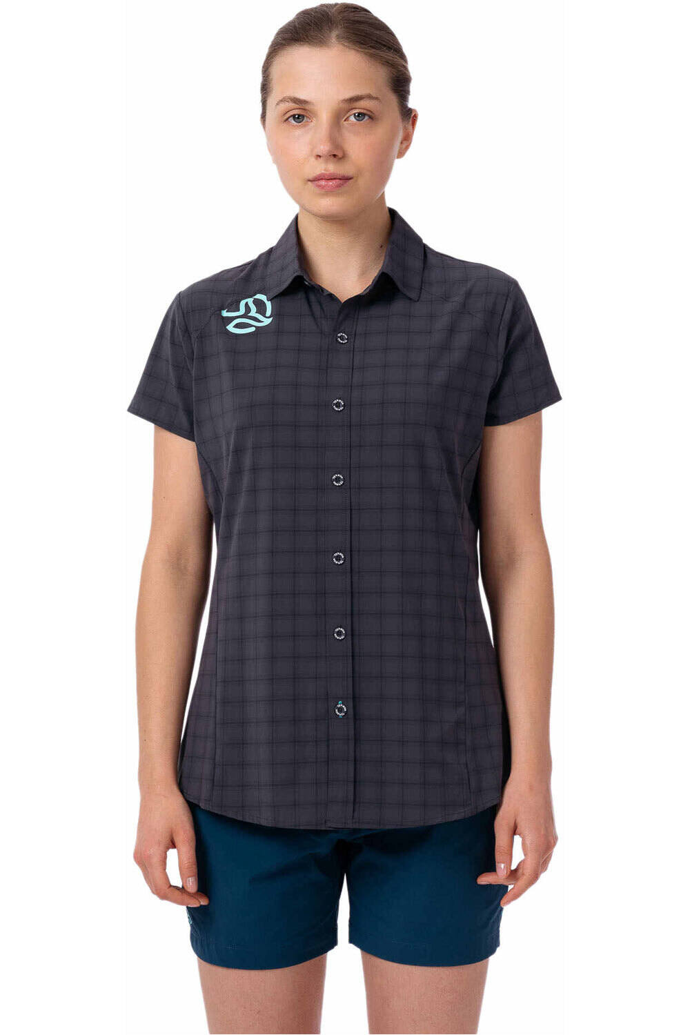 Britam camisa montaña manga corta mujer Gris (L)