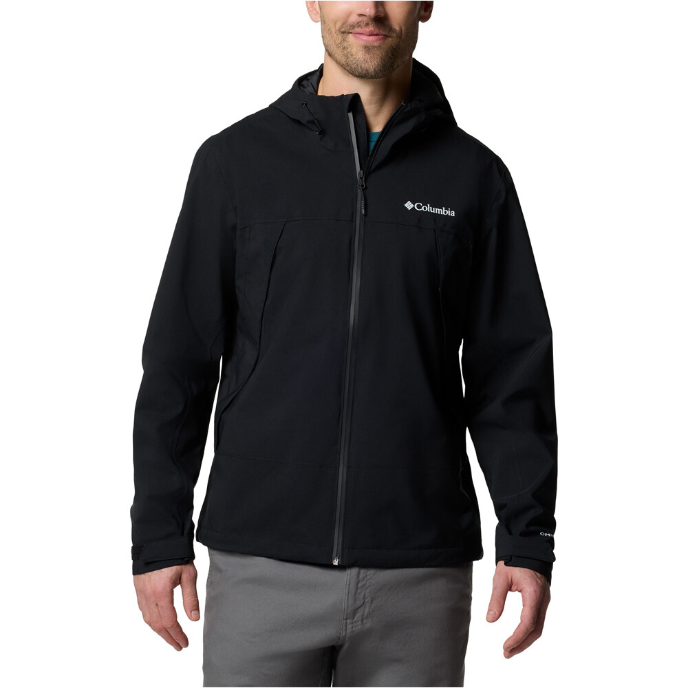 Boulder falls chaqueta impermeable hombre Negro (S)