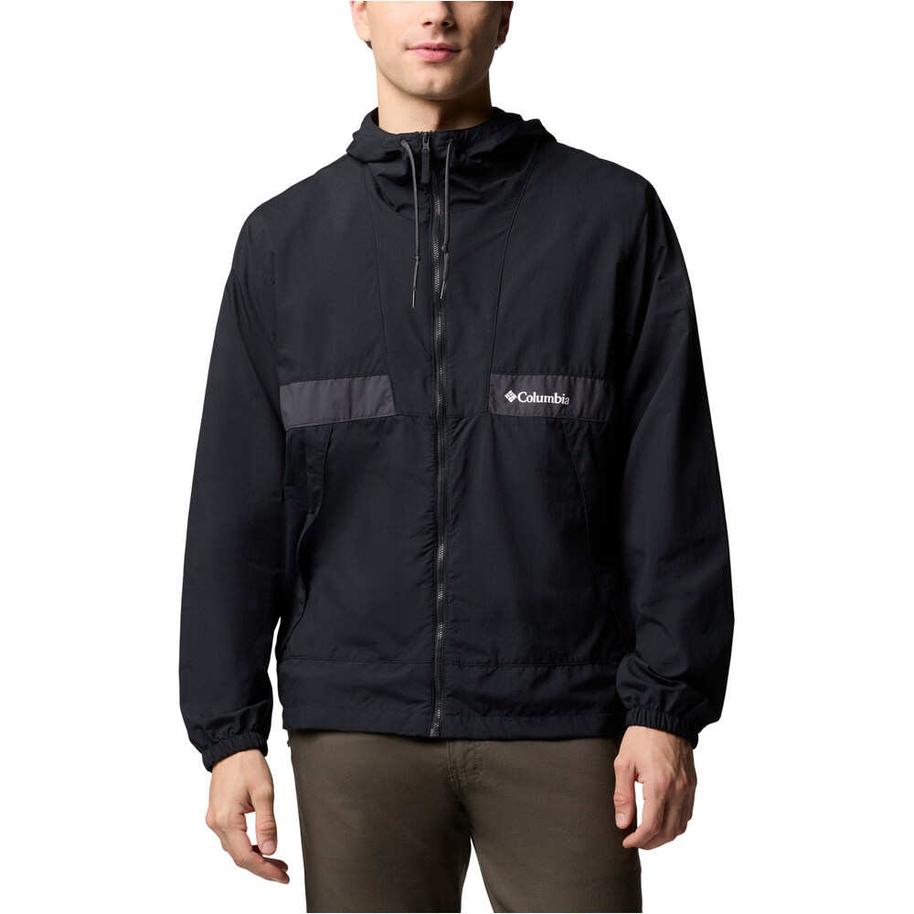 Spire valley hooded windbreaker chaqueta softshell hombre Negro (S)