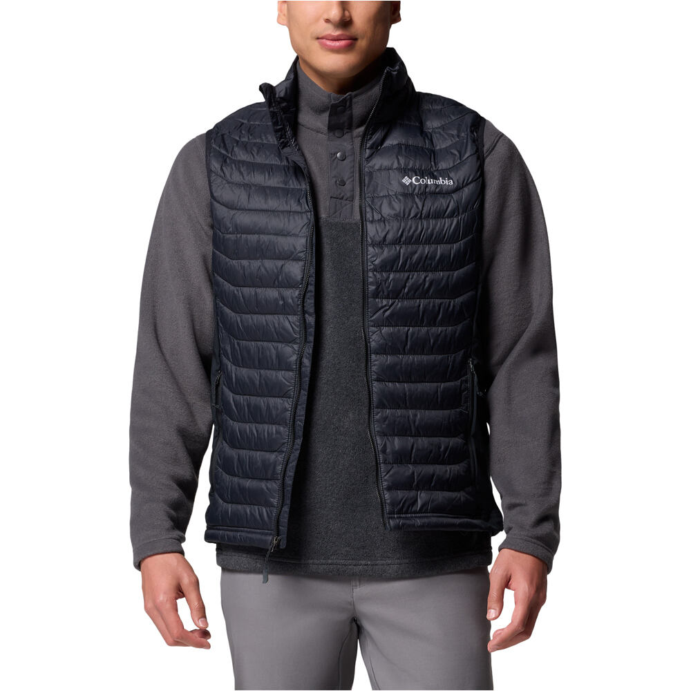 Powder pass hybrid chaleco outdoor hombre Negro (M)