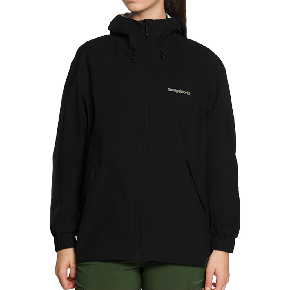 Naivasha chaqueta impermeable mujer Negro (L)