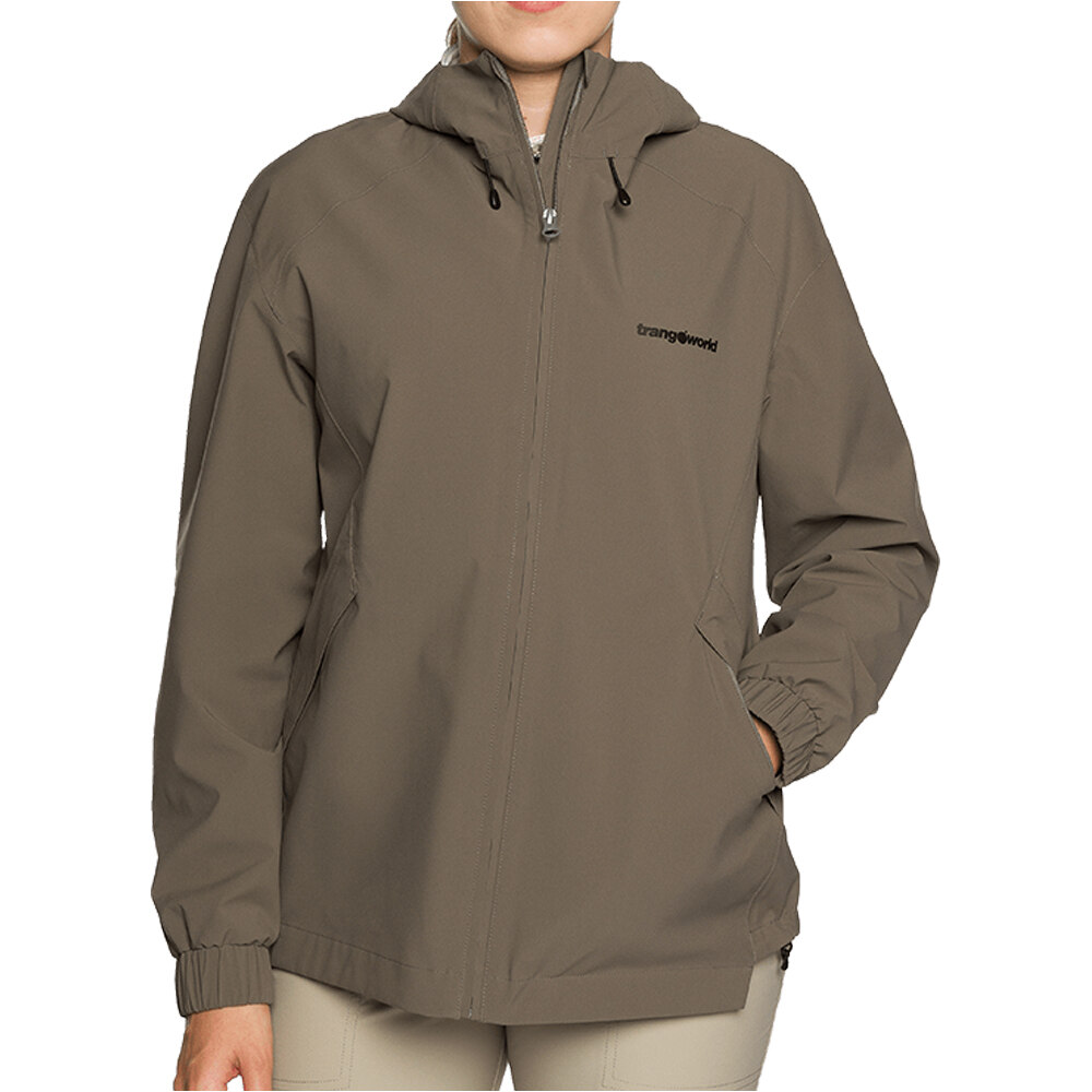 Naivasha chaqueta impermeable mujer Marron (L)